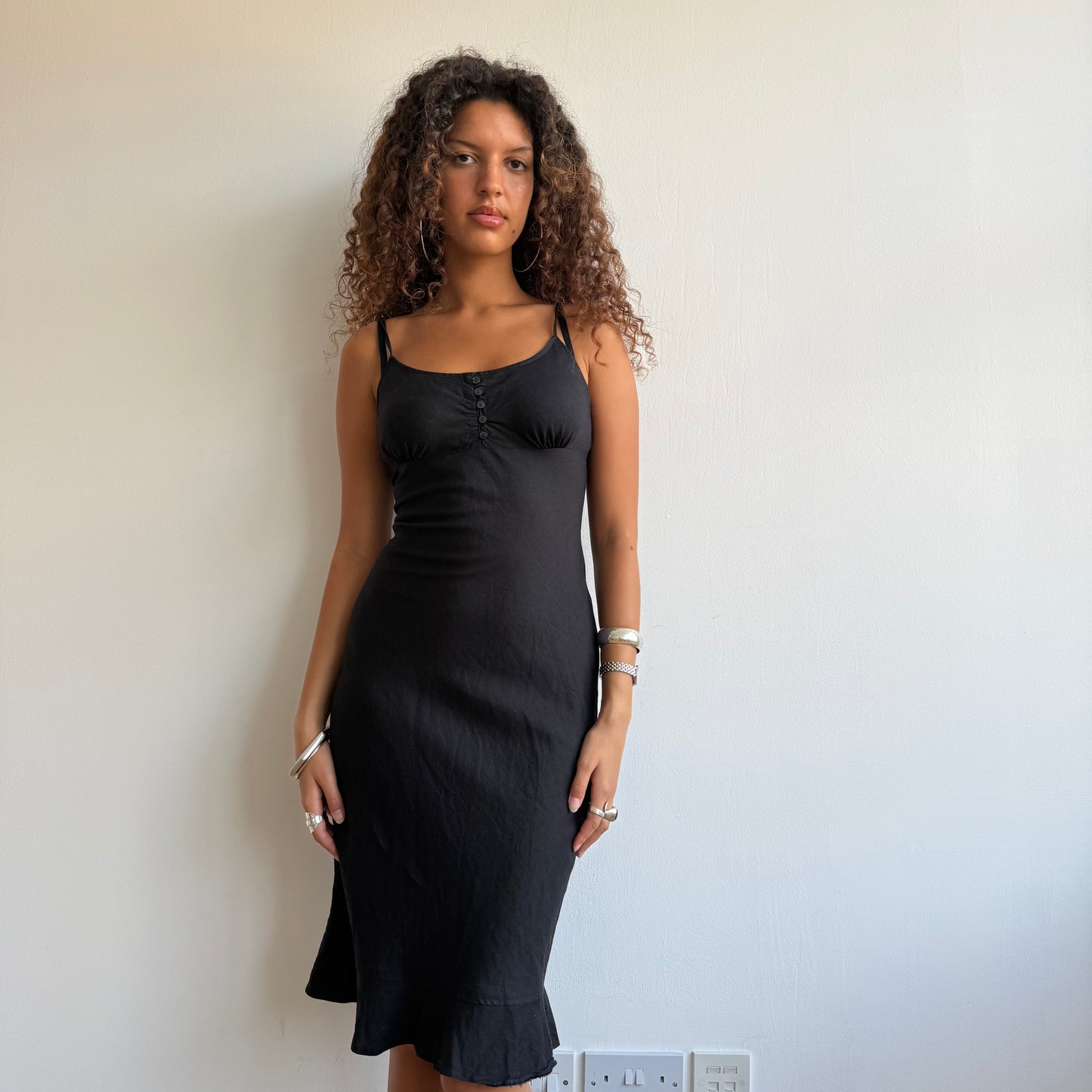 Black milkmaid dress - Size S