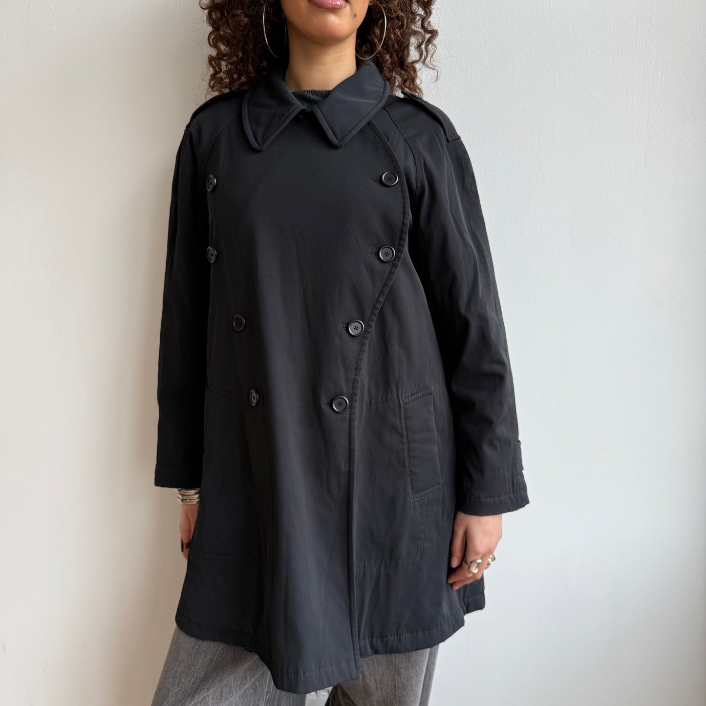 Asymmetric button trench coat - Size M