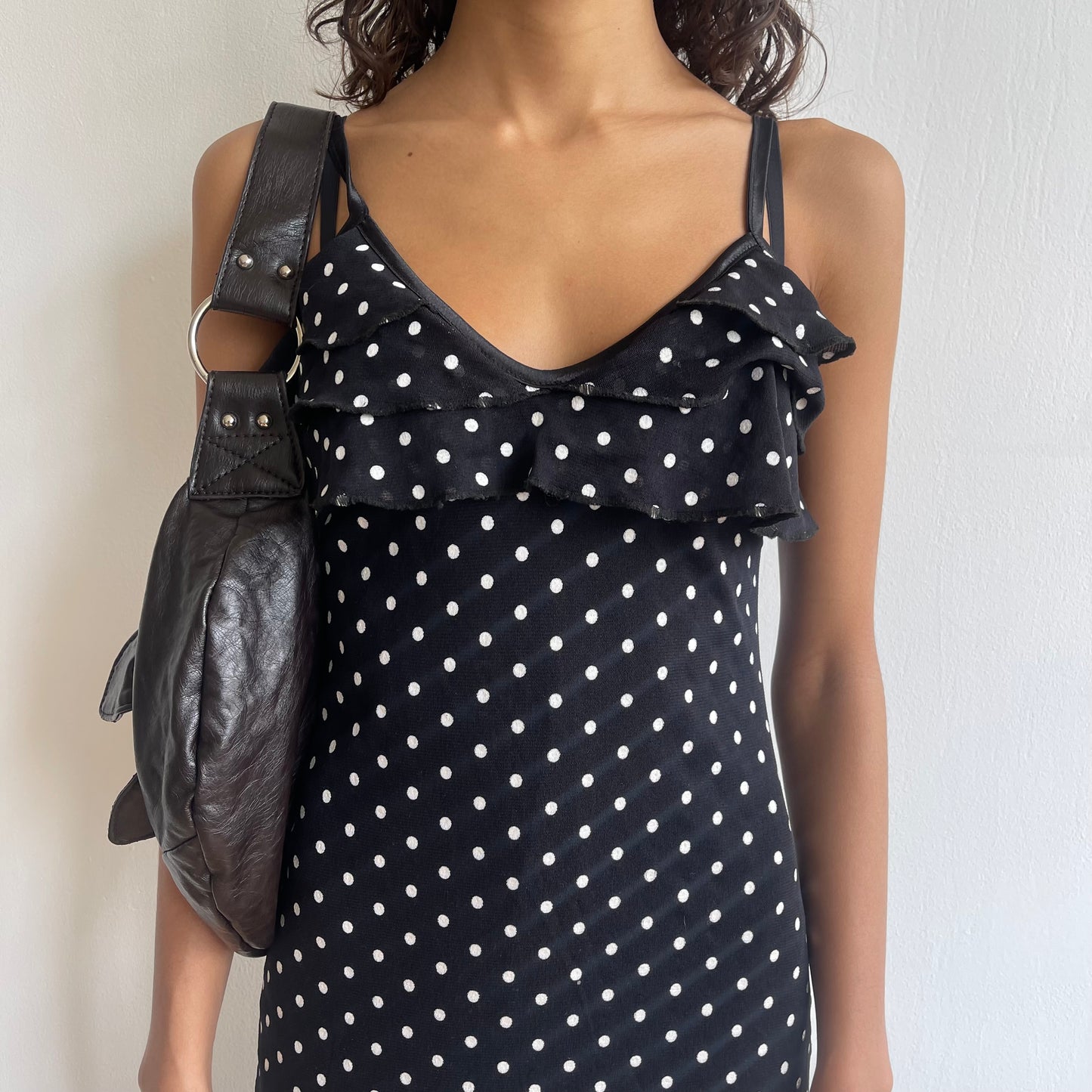 Polka dot ruffle dress - Size S