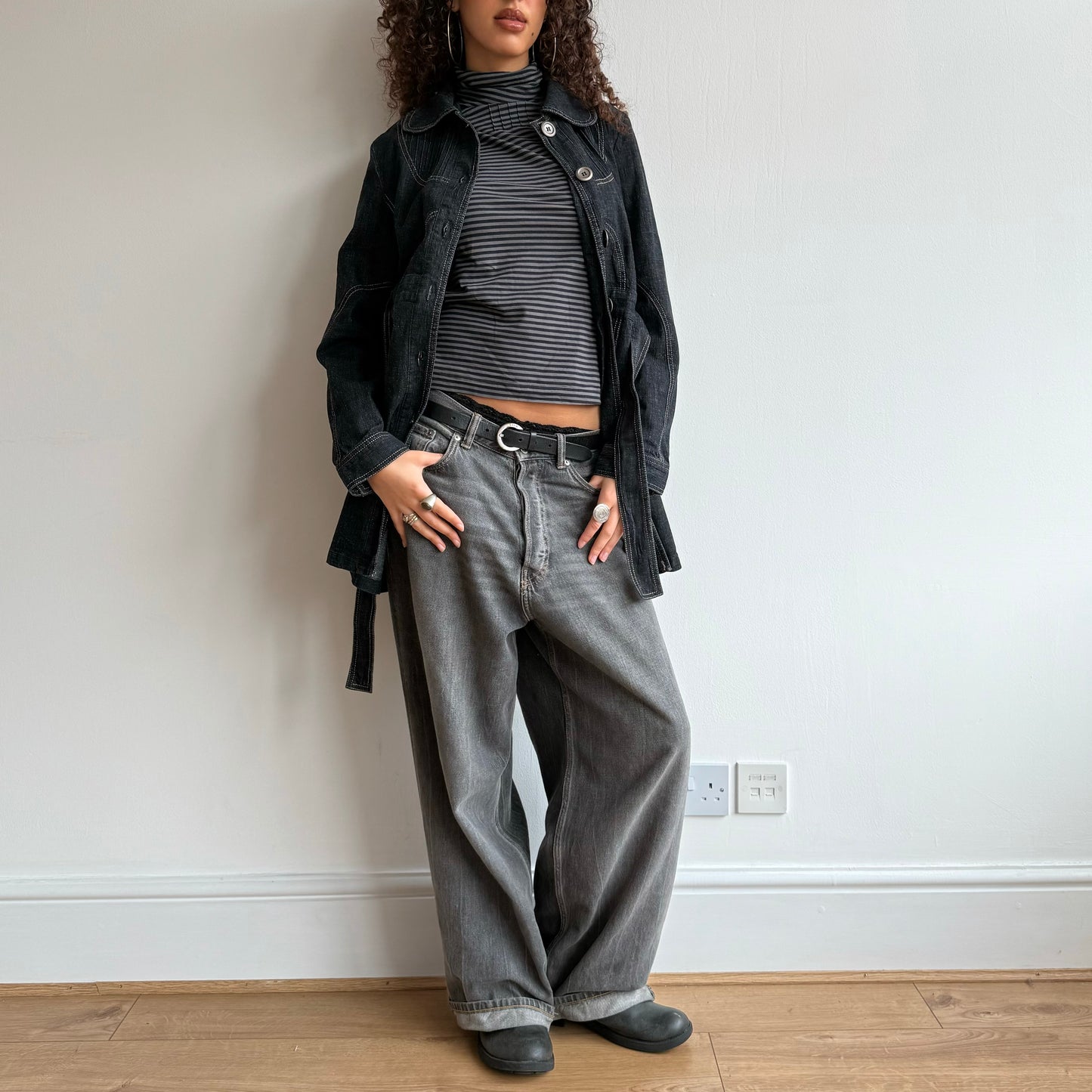 Denim peacoat trench - Size S