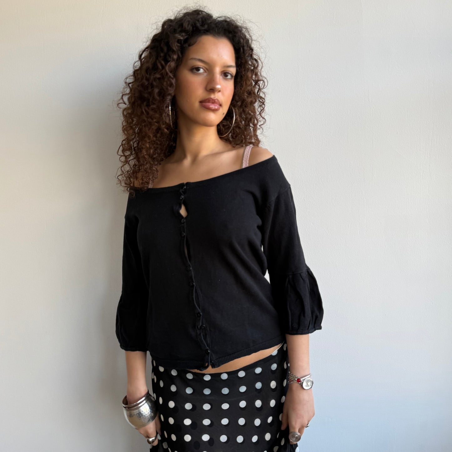 Black slouchy cardigan - Size M/L