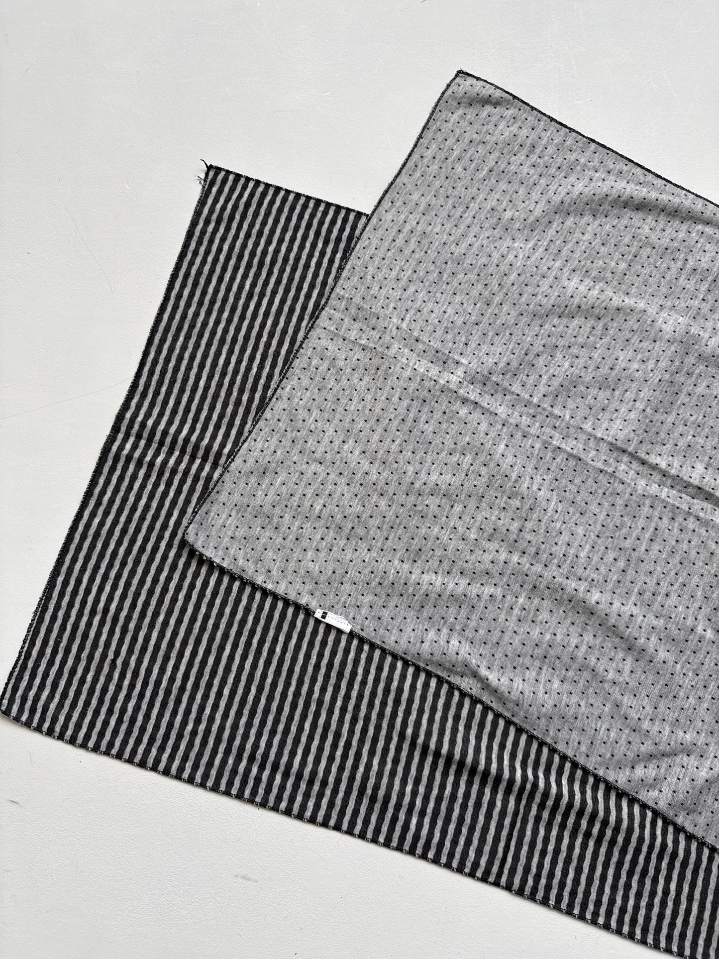 Polka dot / striped scarf