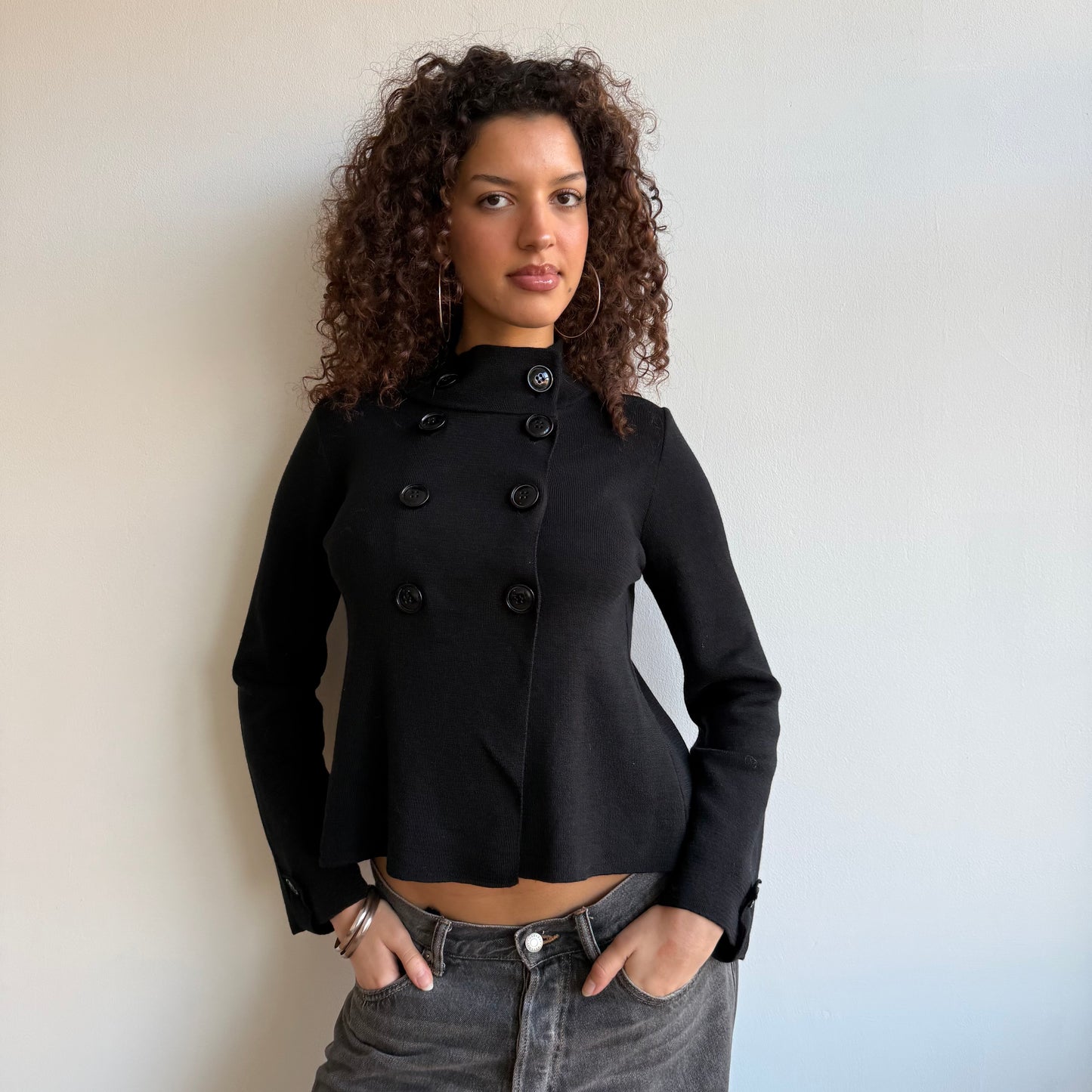 Black pea knit - Size S
