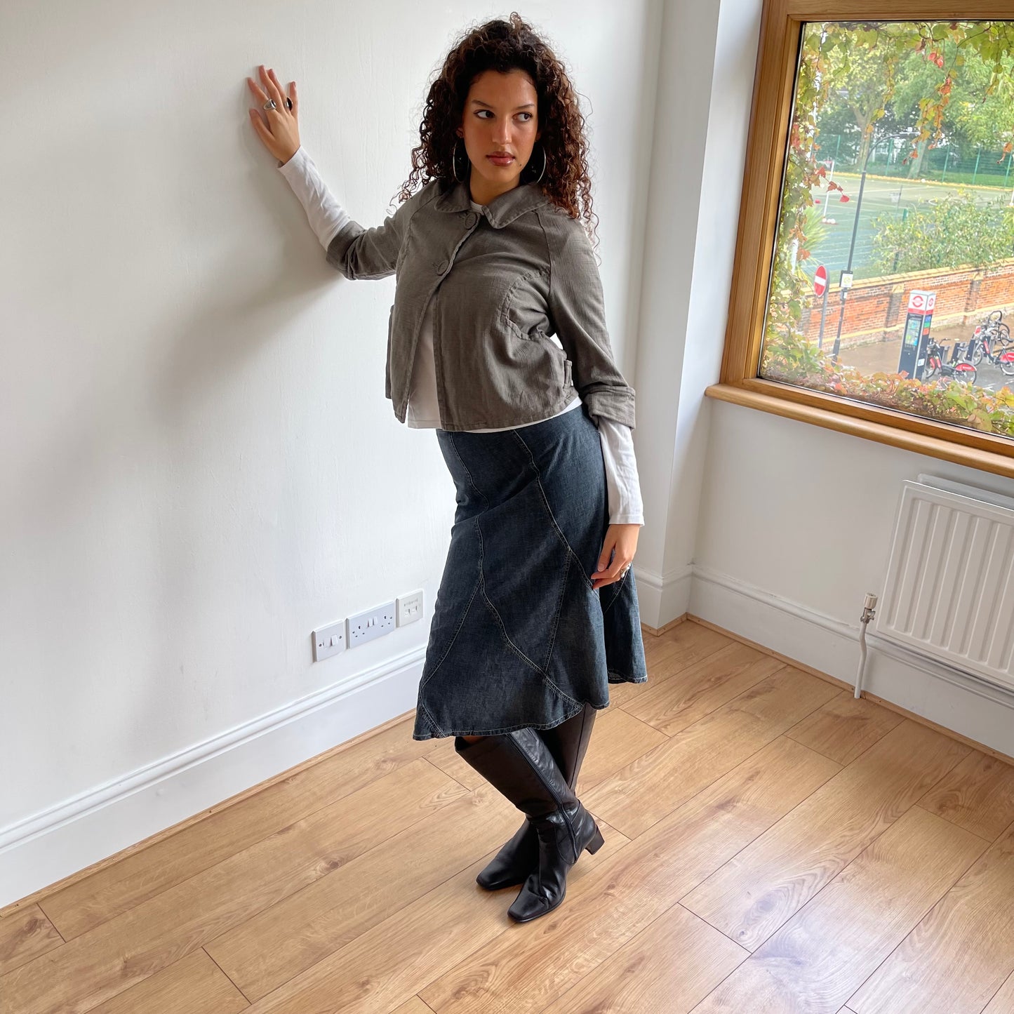 Denim midi skirt - Size S