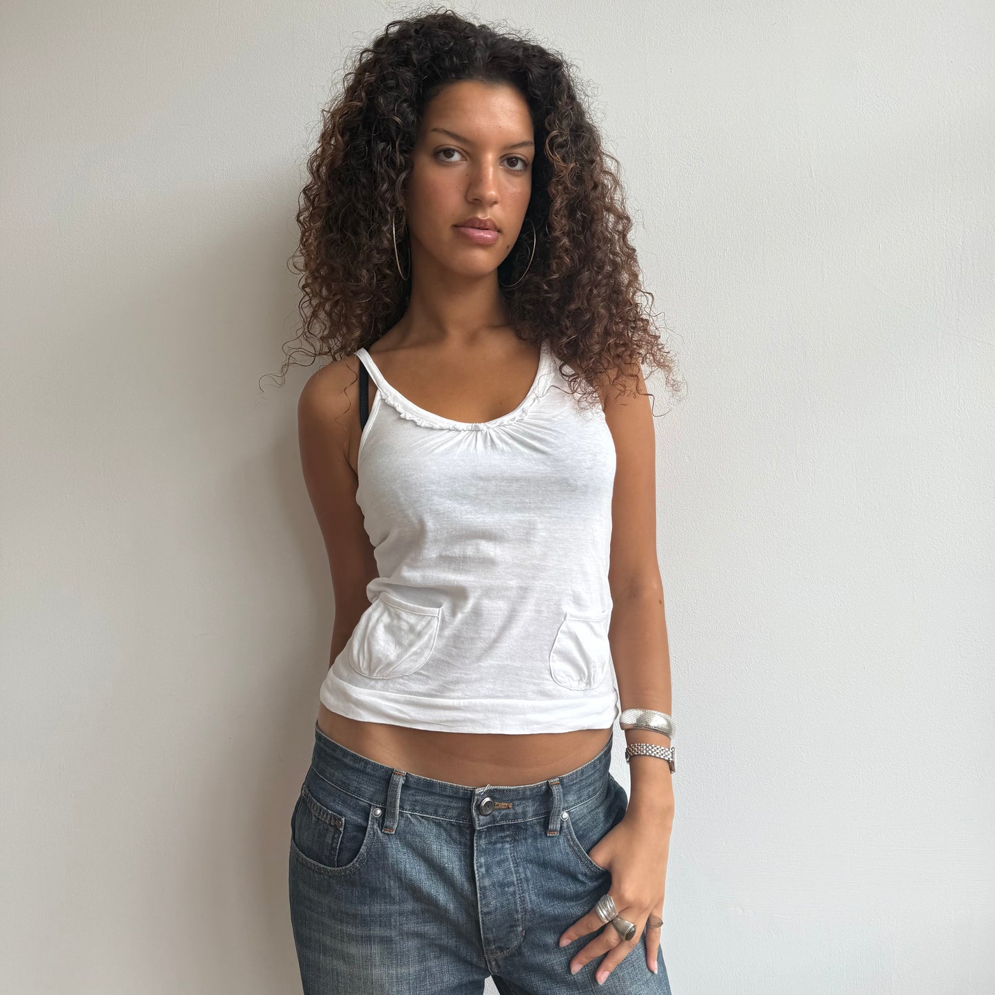 White tie shoulder cami - Size XS