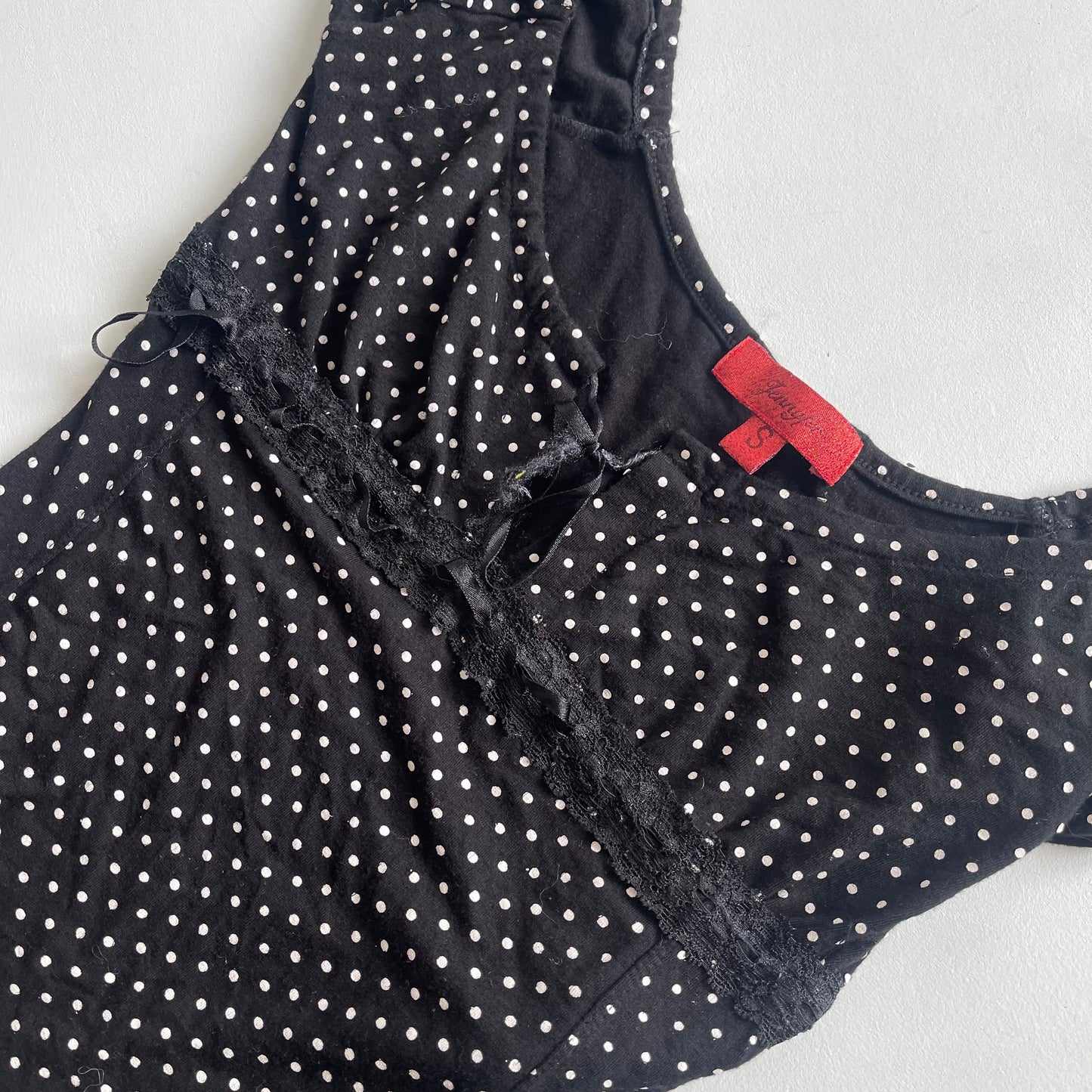 Polka dot milkmaid top - Size S