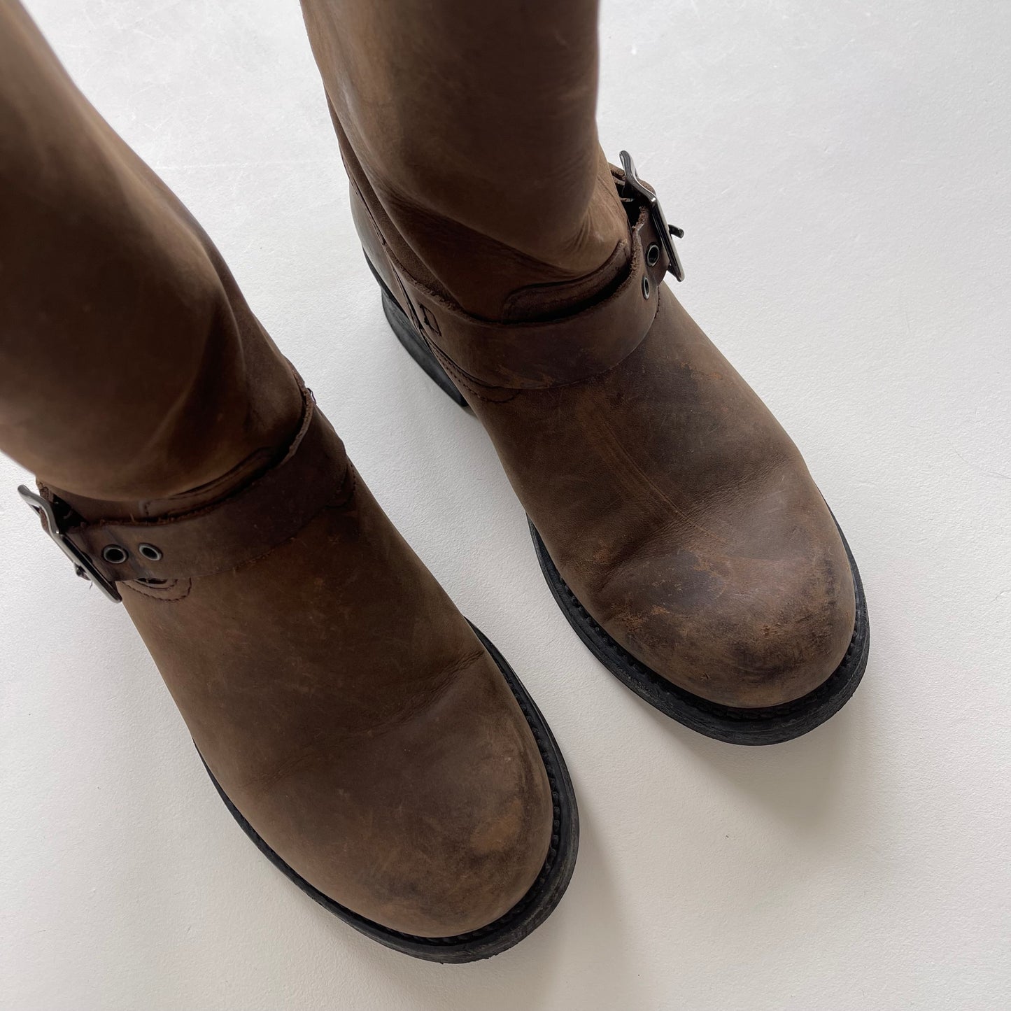 Brown Harley Davidson boots - Size UK6/EU39