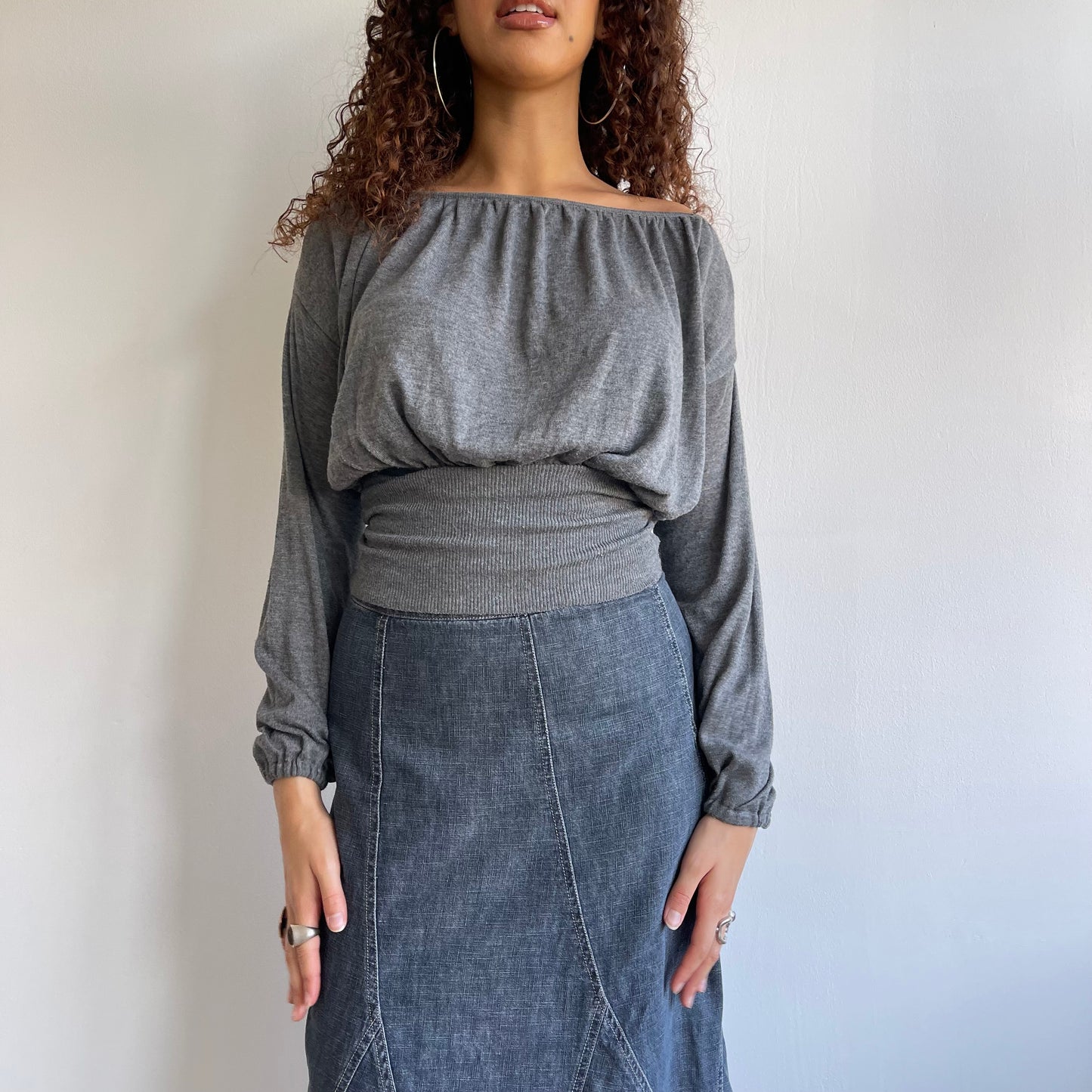 Grey slouchy jumper - Size S