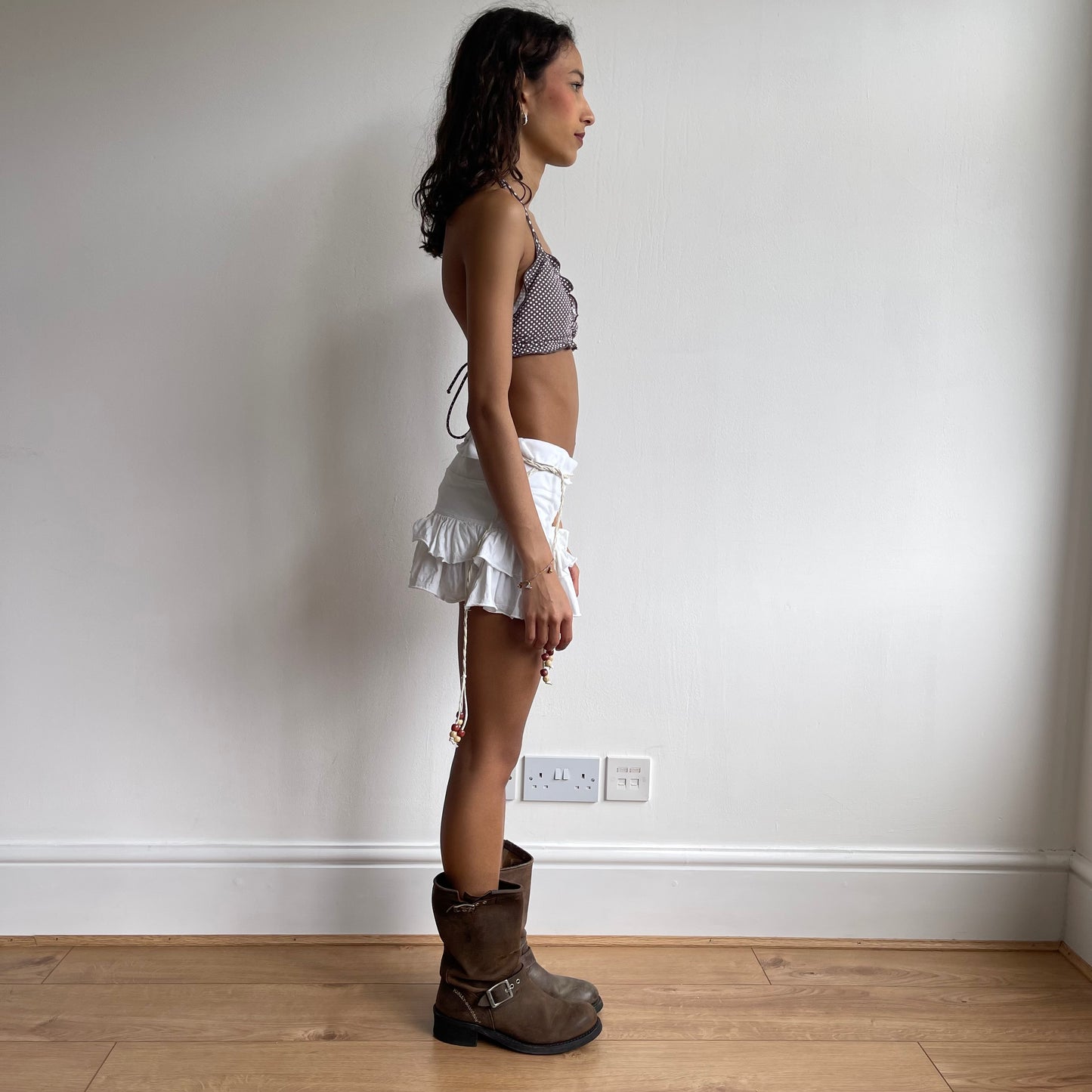 White ruffle skort - Size XS