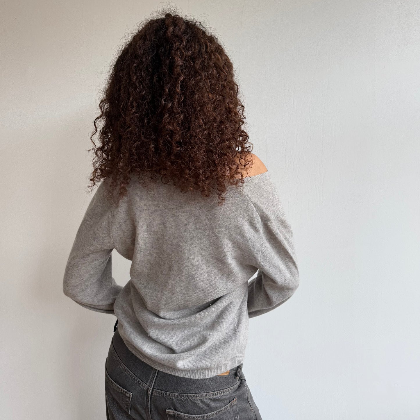 Grey wool cardigan - Size M