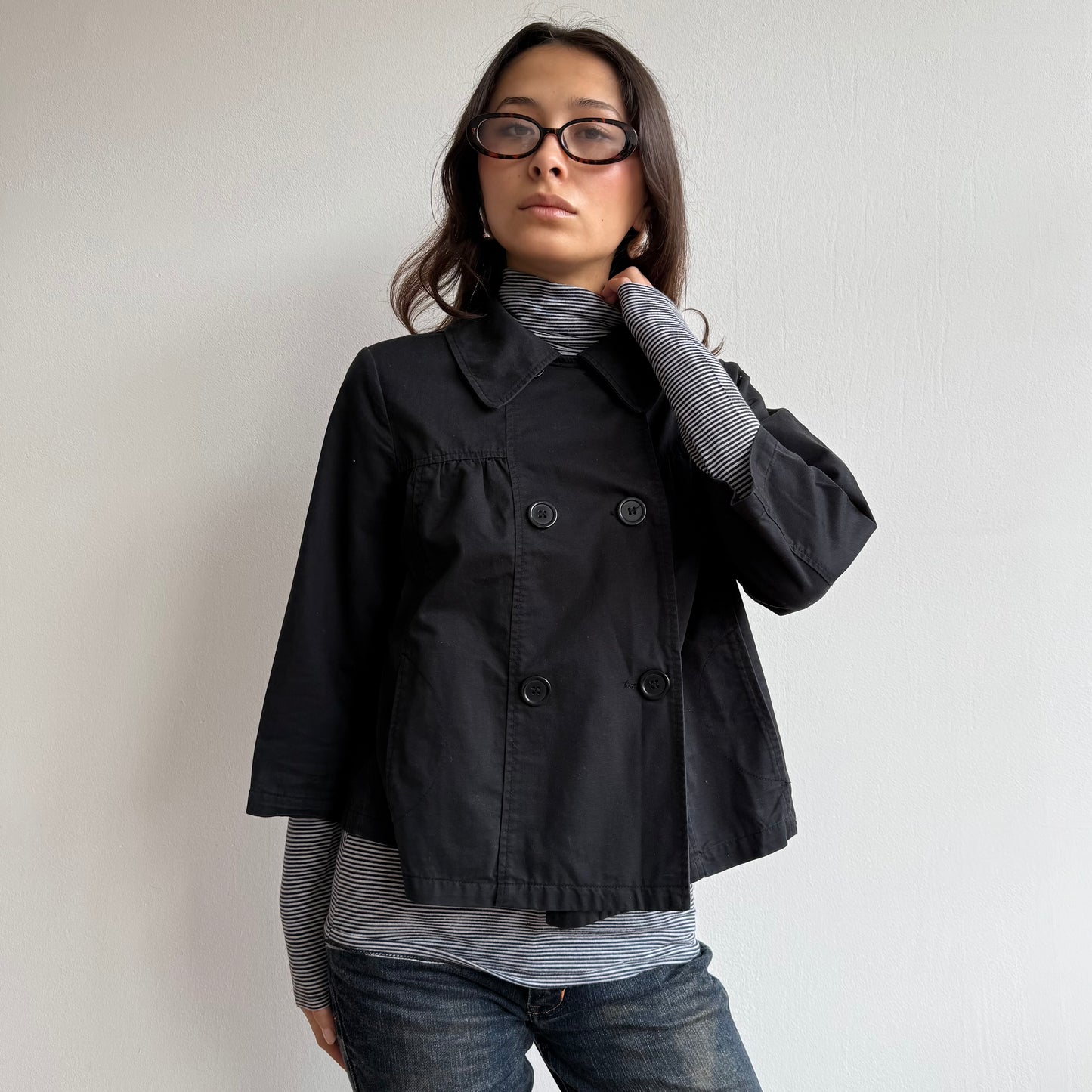 Black peacoat - Size S
