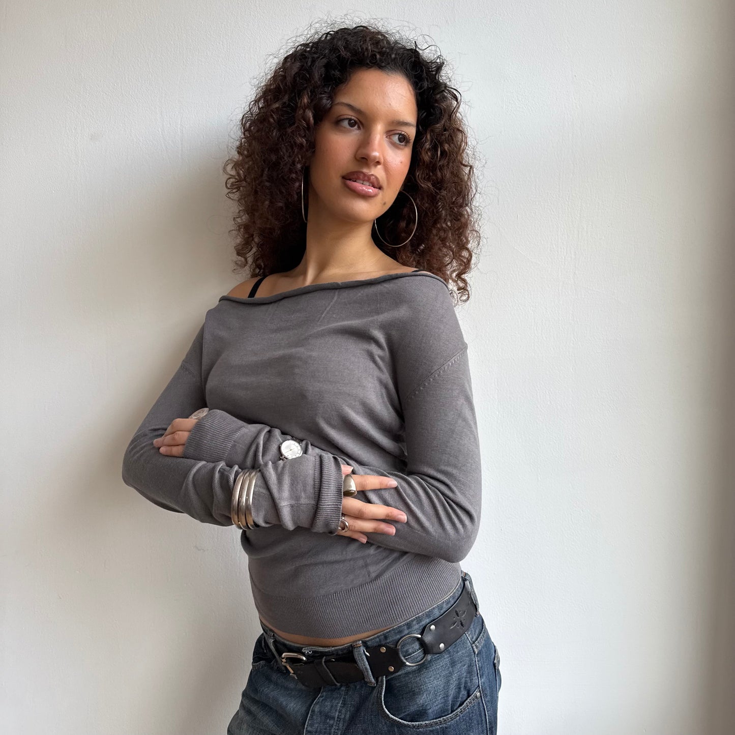 Taupe slouchy knit - Size S