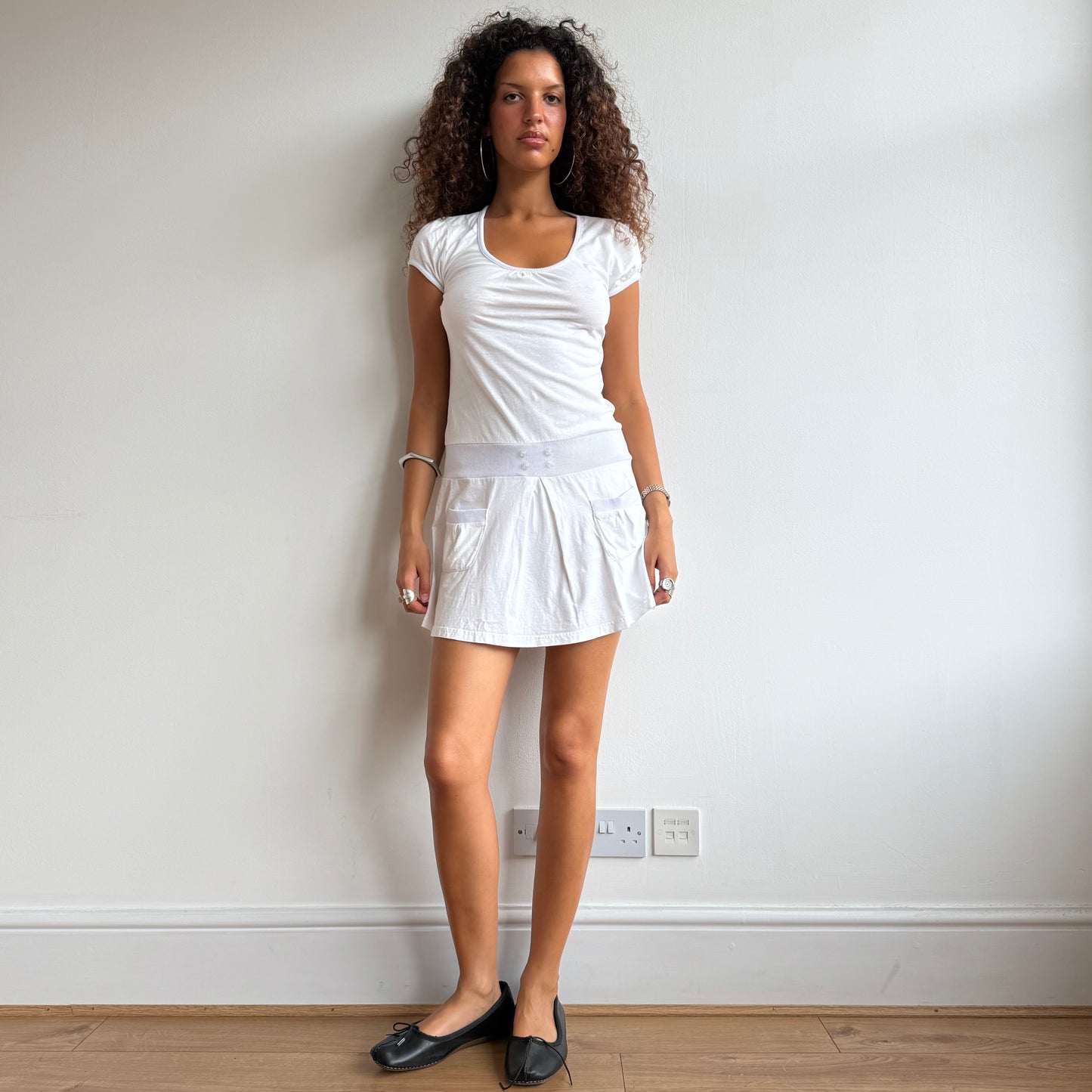 White peacoat dress - Size M