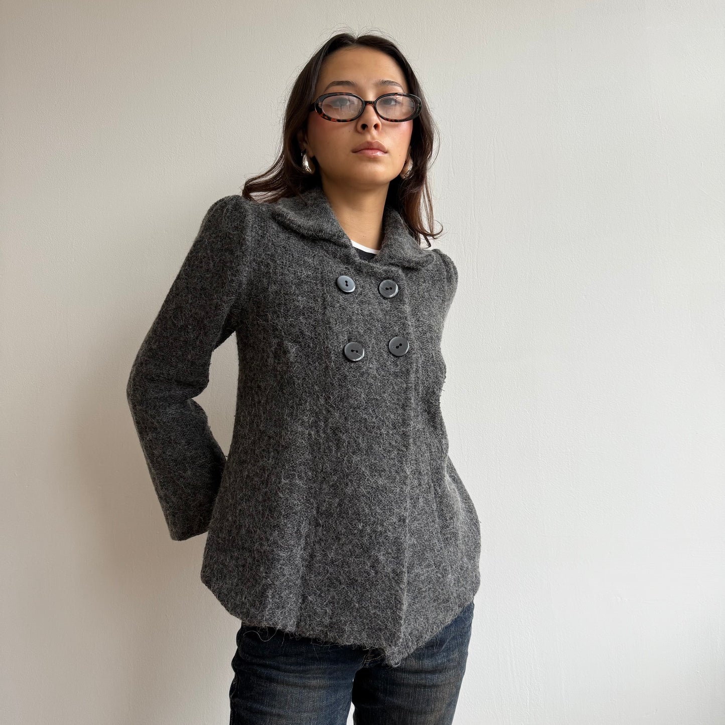 Grey peacoat knit - Size S