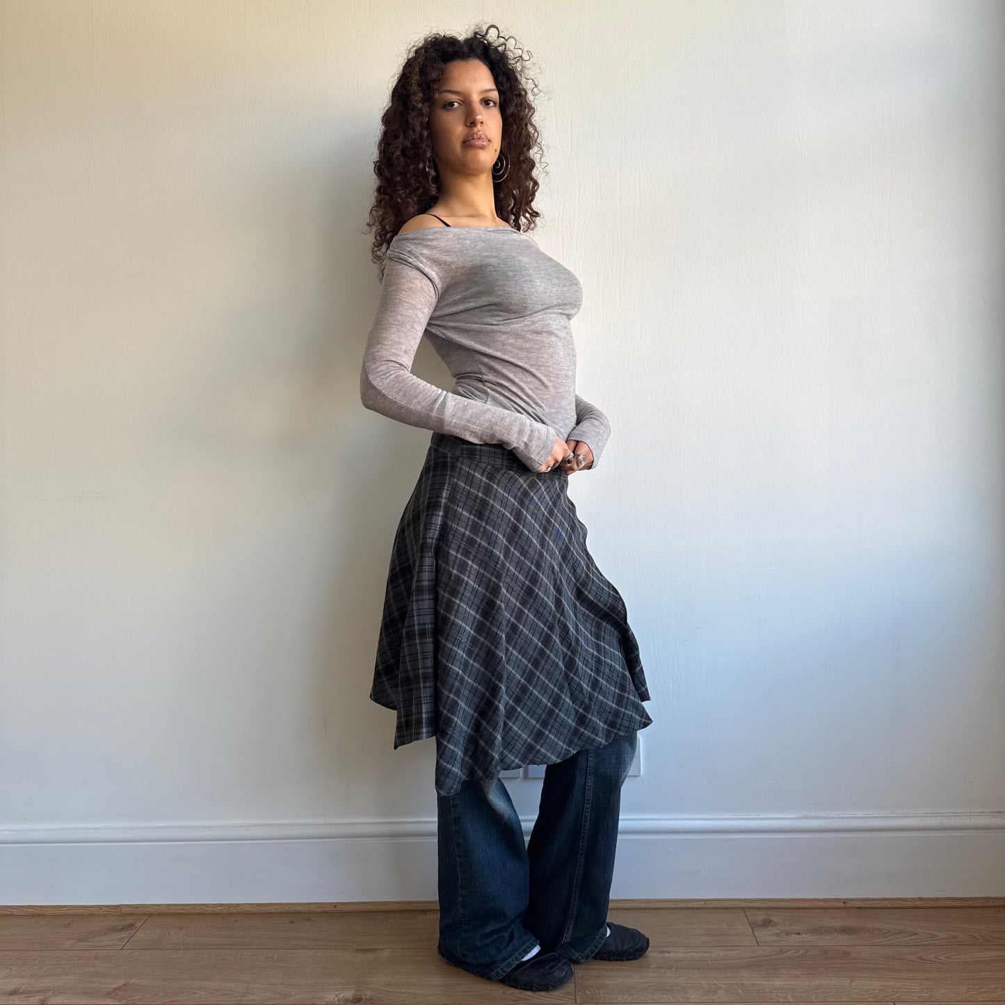 Tartan midi skirt - Size S