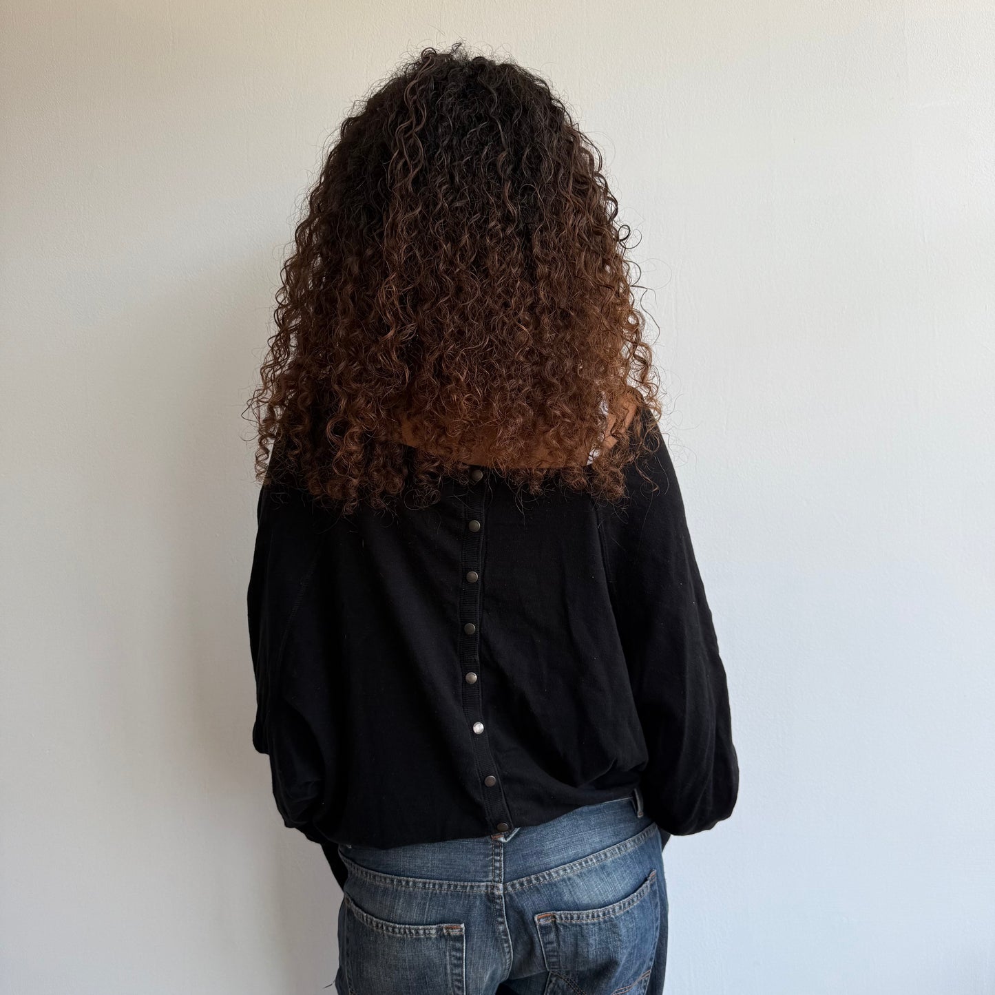 Black slouchy All Saints jumper - Size S