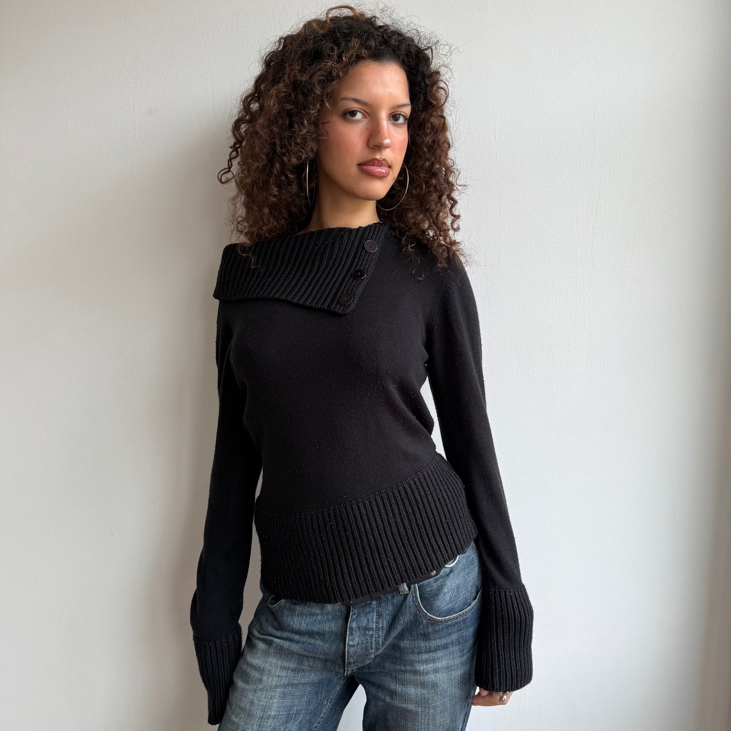Black Bardot knit - Size S/M