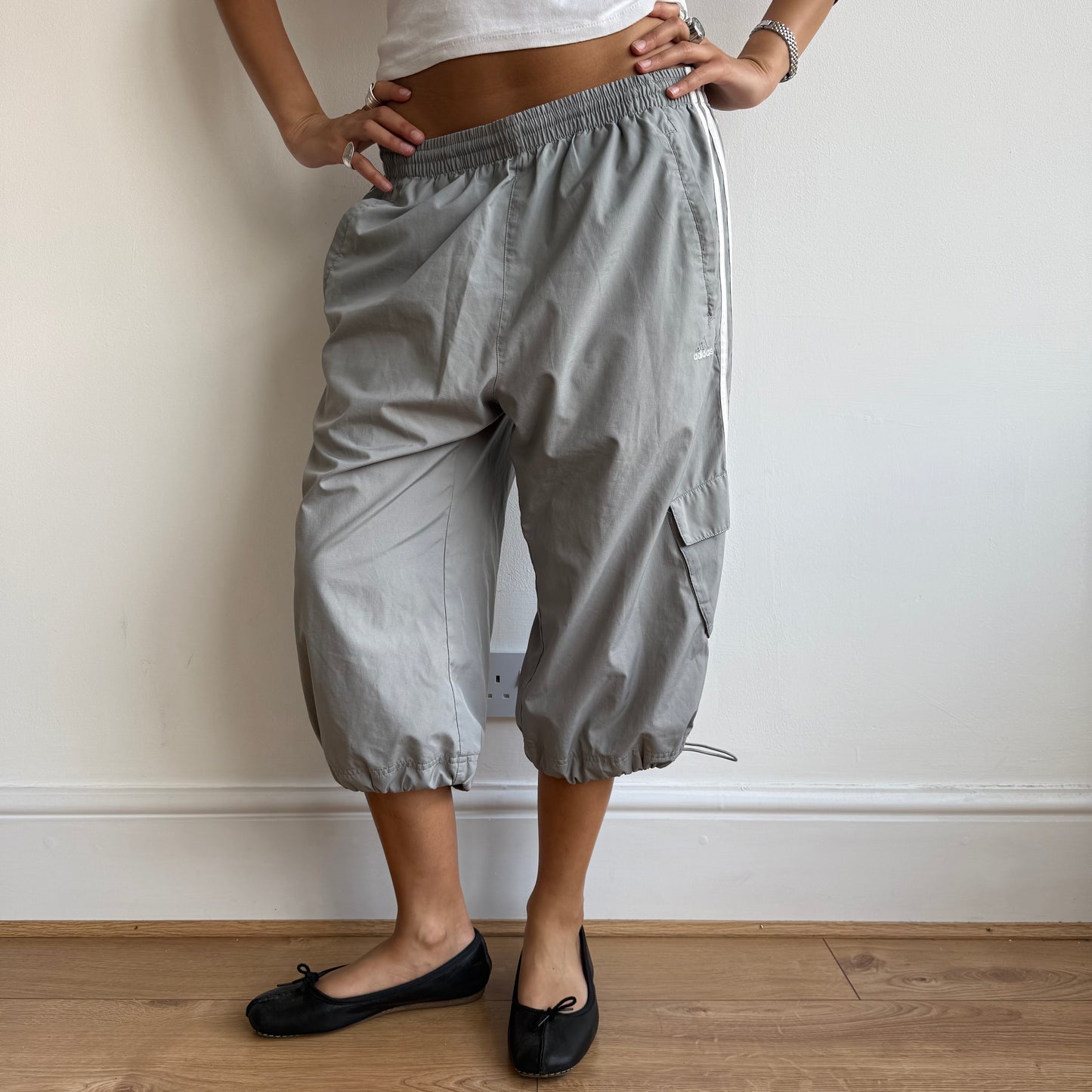 Grey Adidas capris - Size M