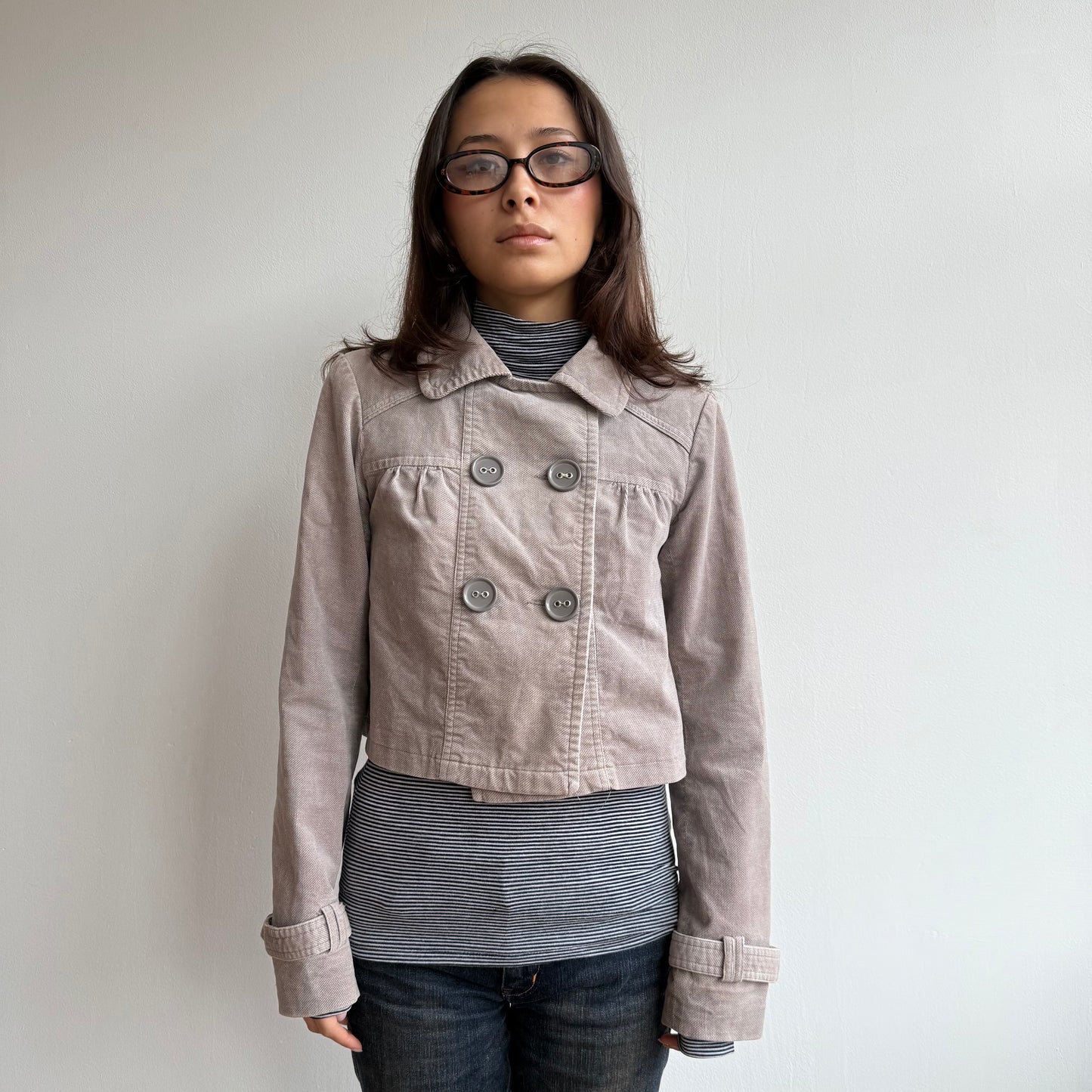 Beige peacoat - Size S
