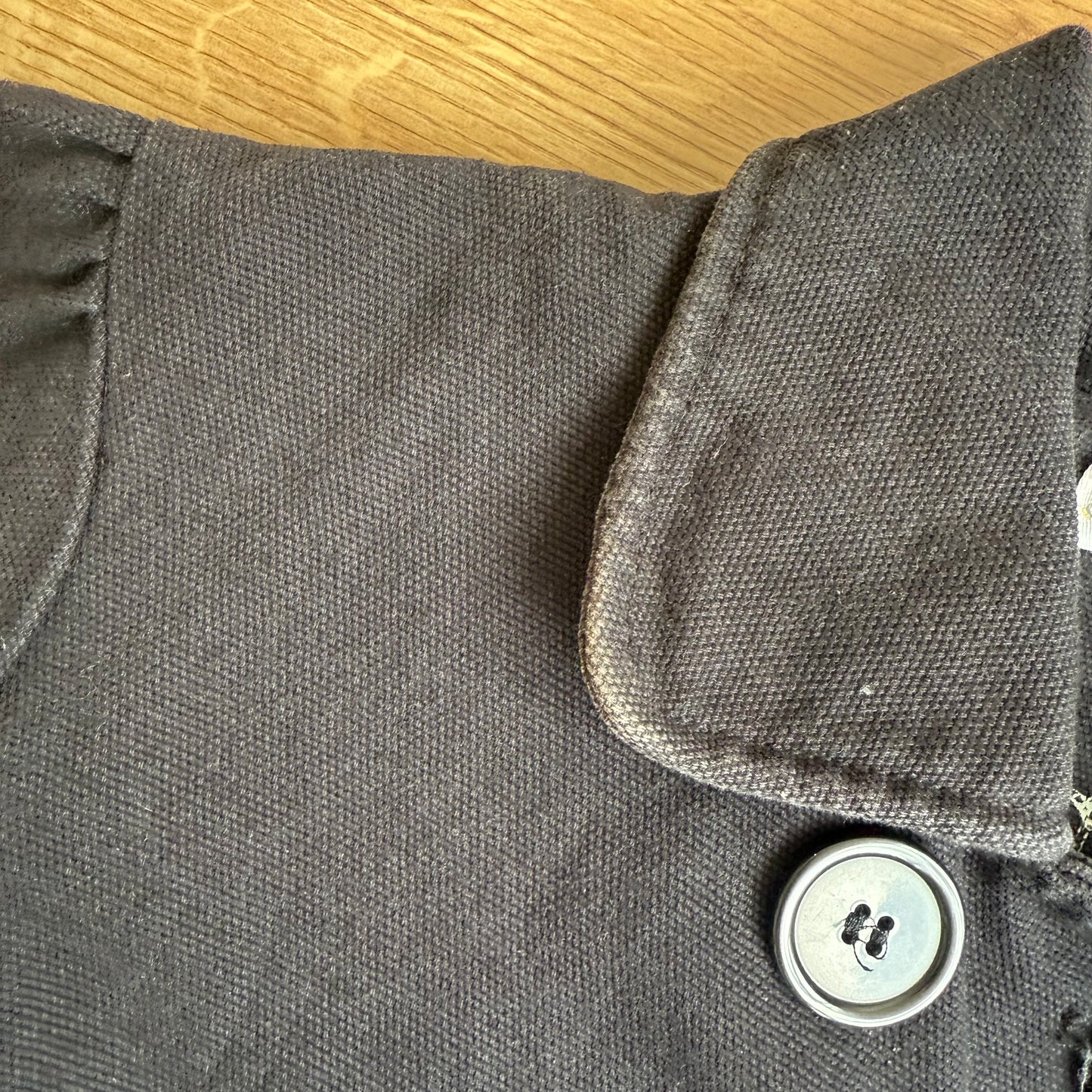 Black short sleeve peacoat - Size S