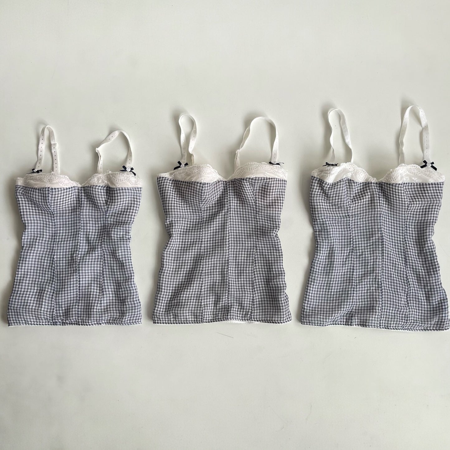 Gingham mesh corset - Multiple Sizes