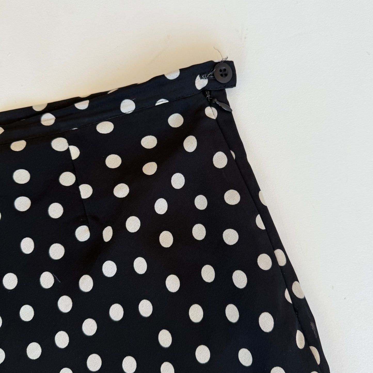 Black polka dot midi skirt - Size M
