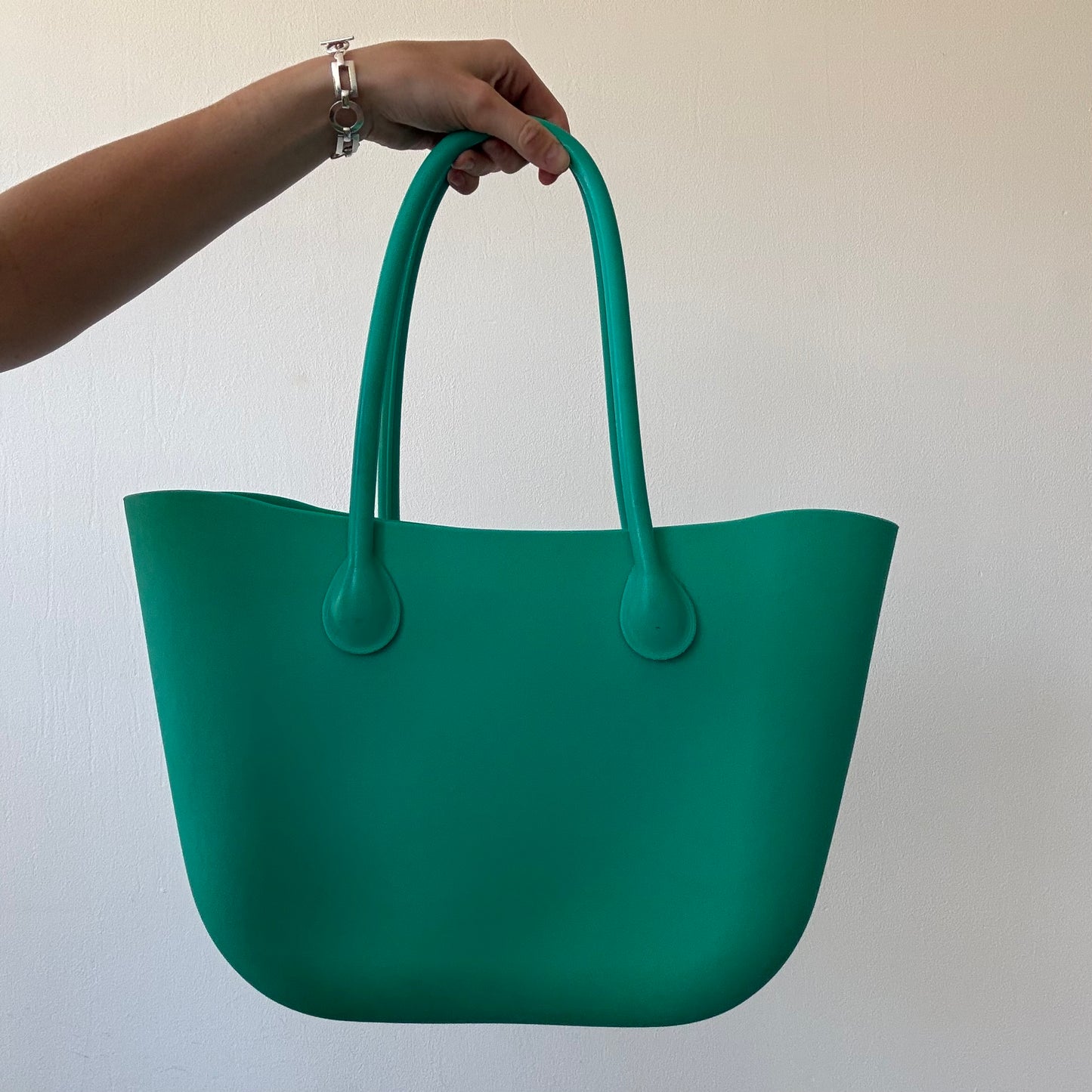 Turquoise jelly bucket bag - One Size