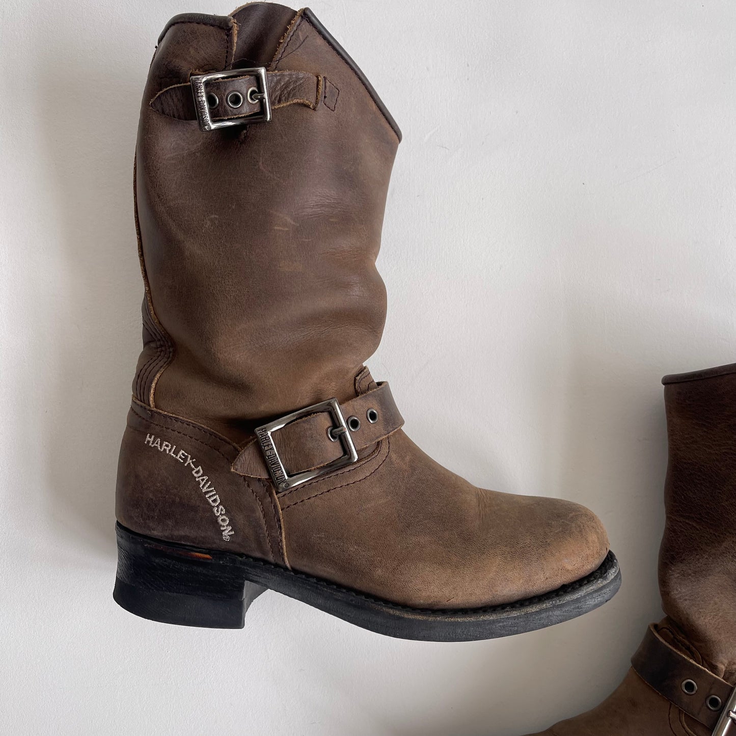 Brown Harley Davidson boots - Size UK5