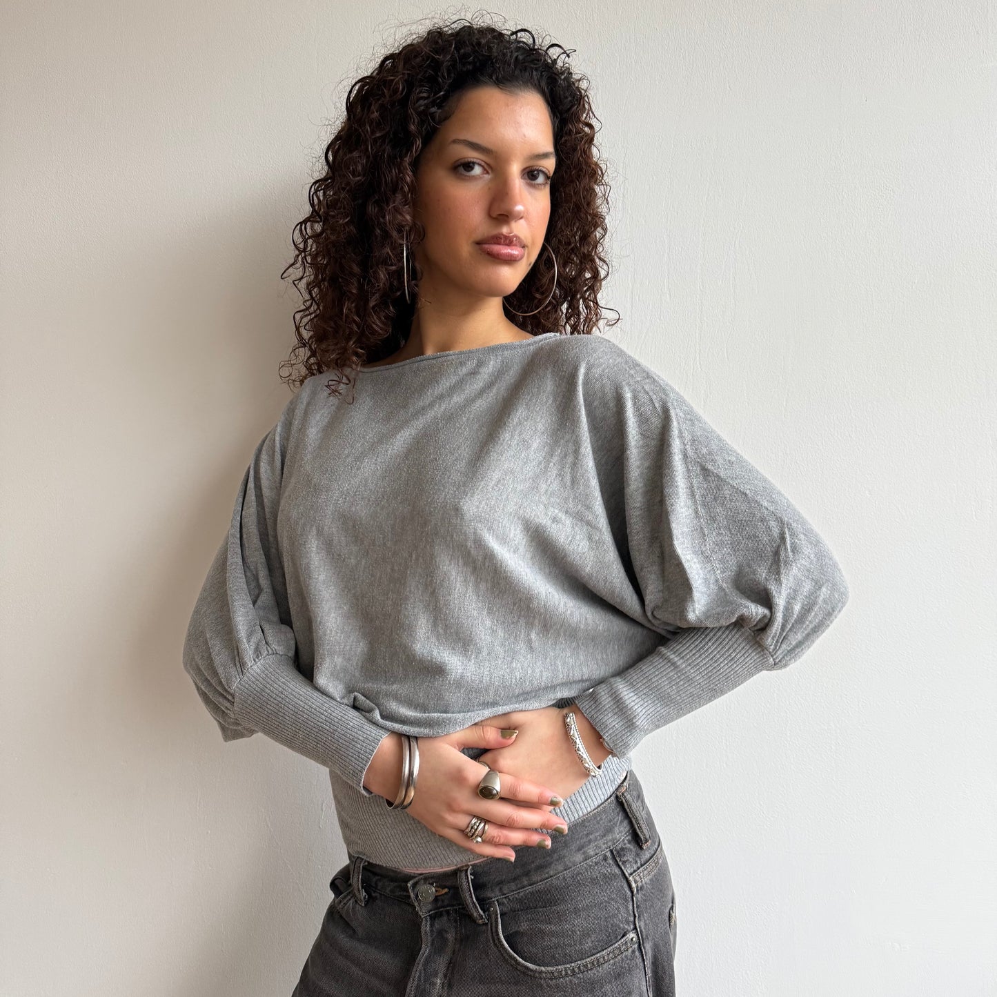 Grey slouchy knit - Size M