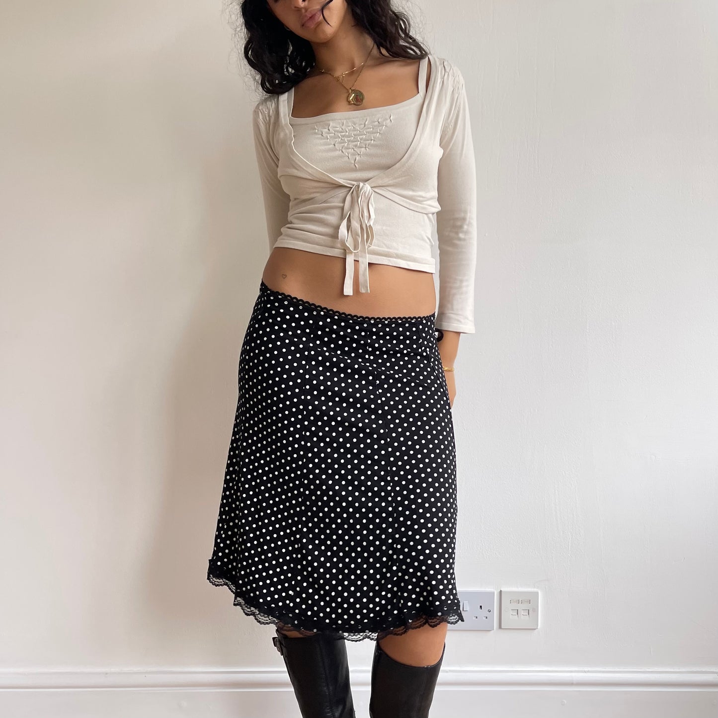 Beige cardi and cami set - Size S