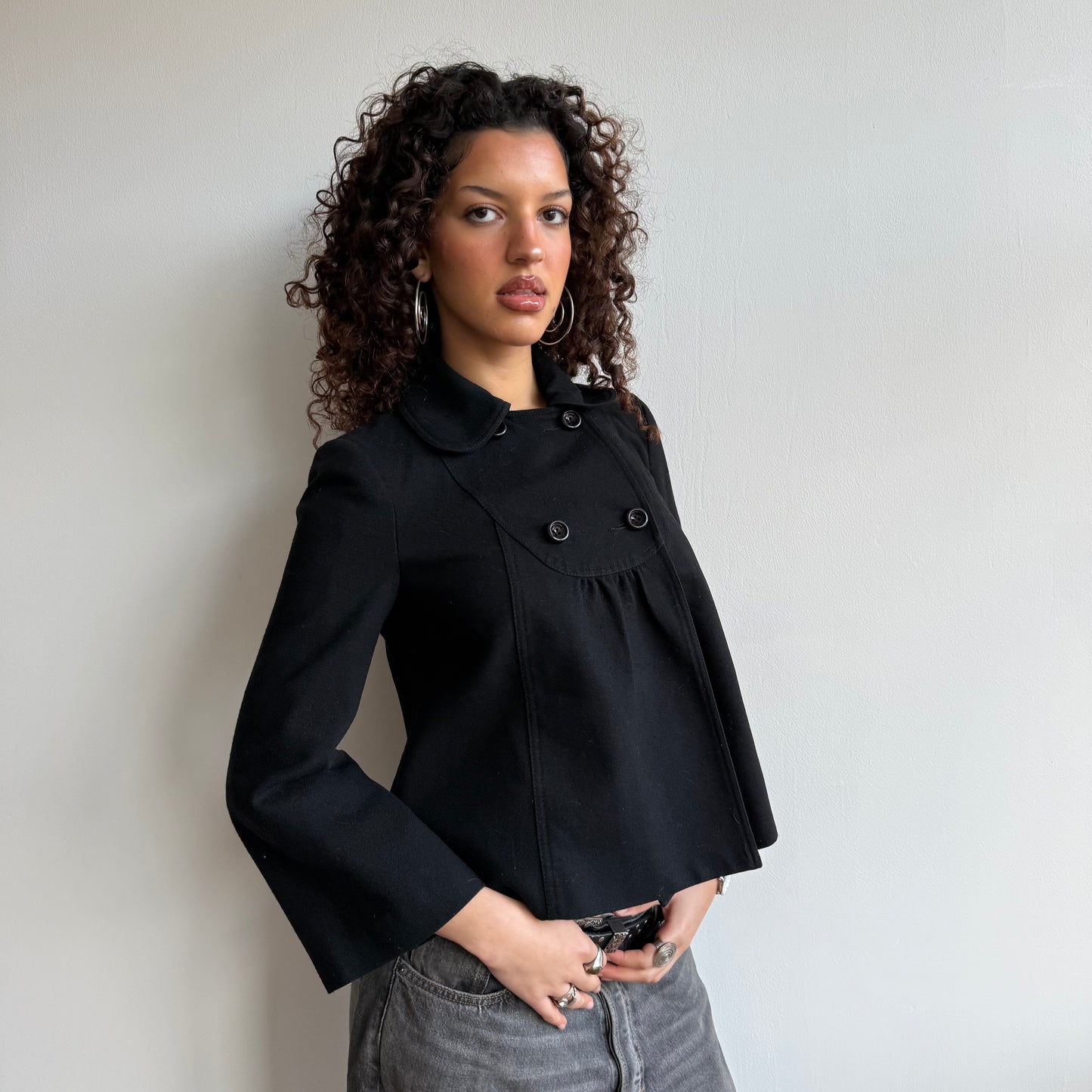 Black peacoat - Size S