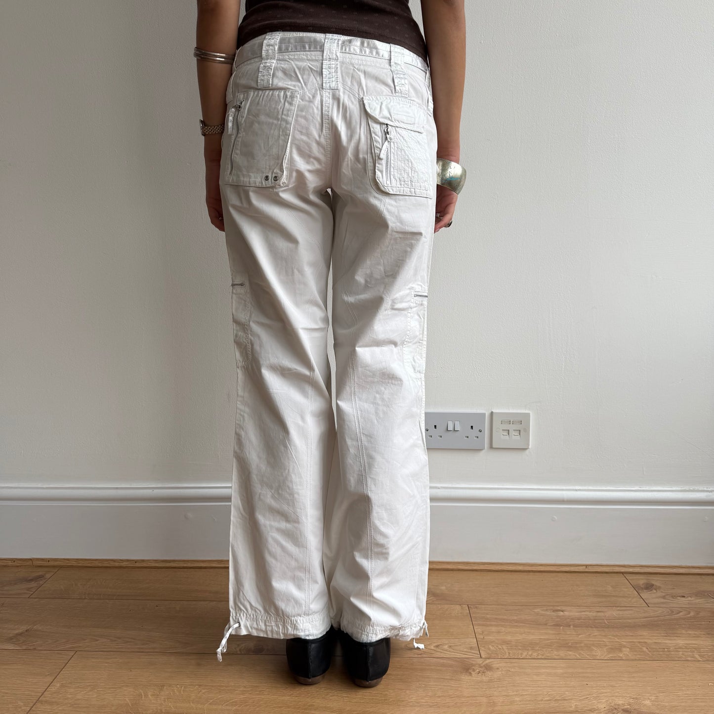 White cargo trousers - Size S