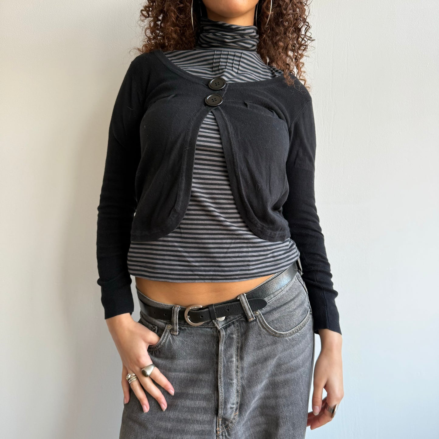 Black button cardigan - Size S