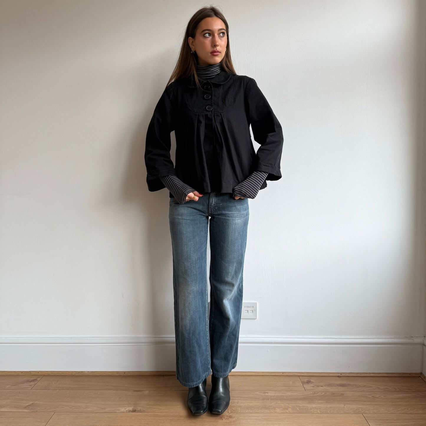 Black peacoat - Size M