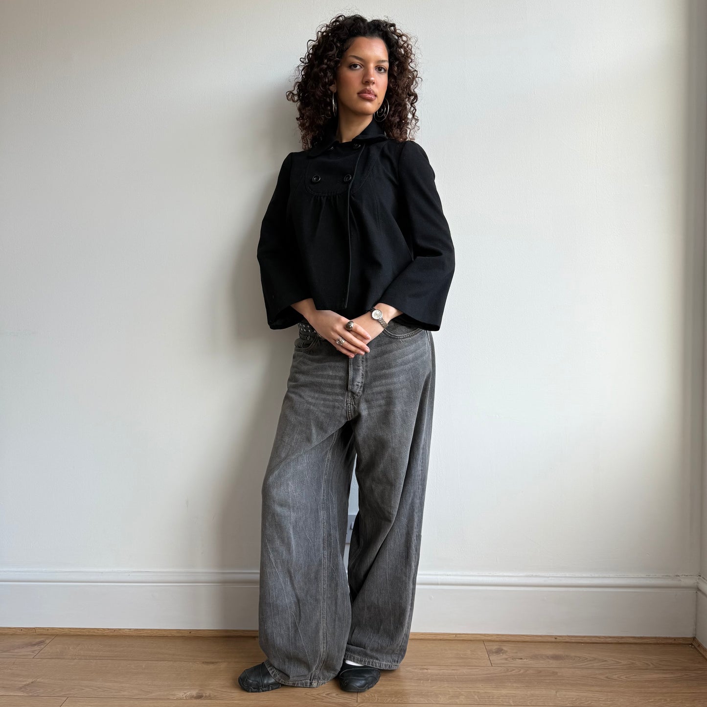 Black peacoat - Size S