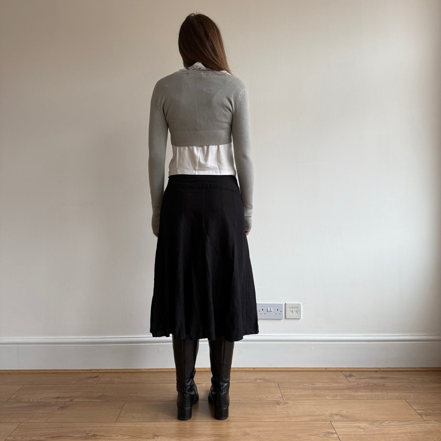 Cropped grey cardigan - Size S