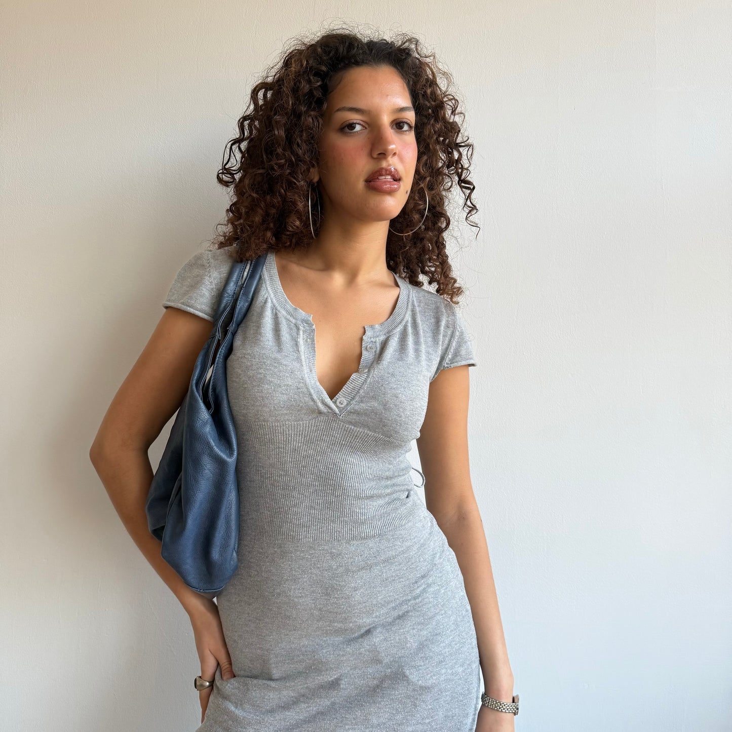 Grey knit dress - Size S