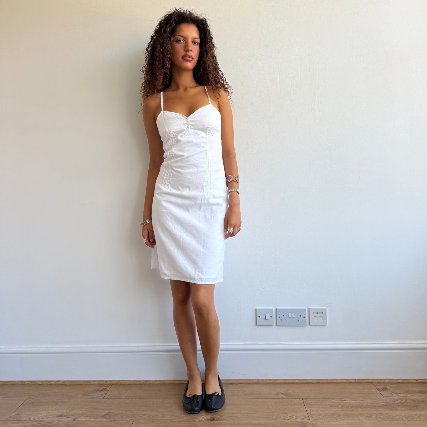 White milkmaid dress - Size S
