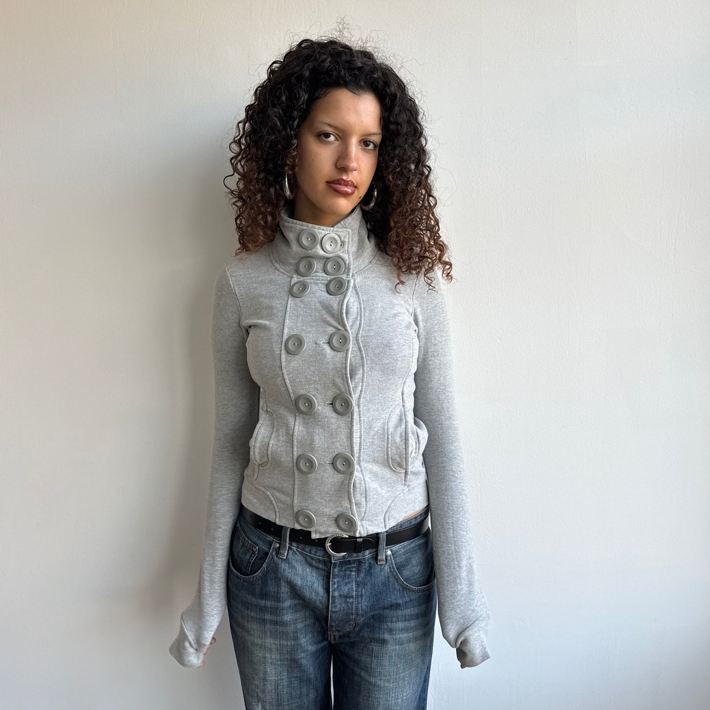 Grey peacoat jumper - Size S