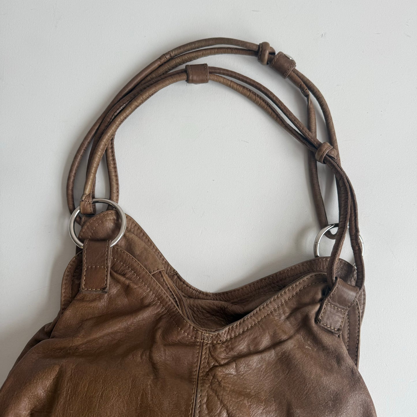 Brown slouchy bag
