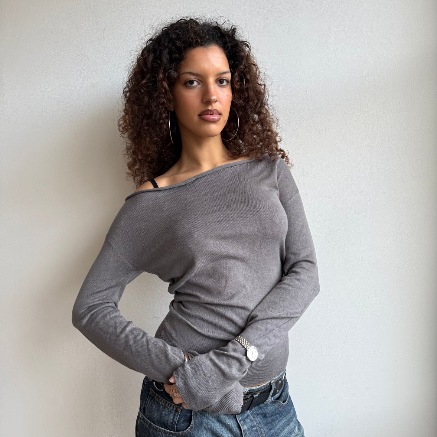 Taupe slouchy knit - Size S