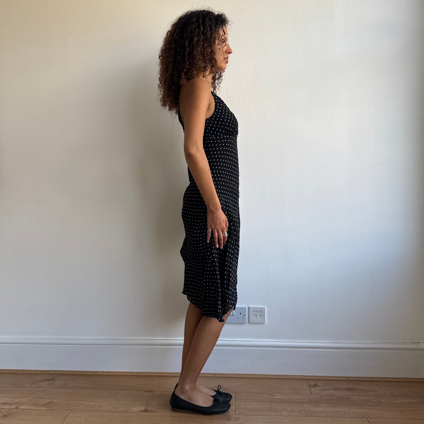 Polka dot keyhole dress - Size S