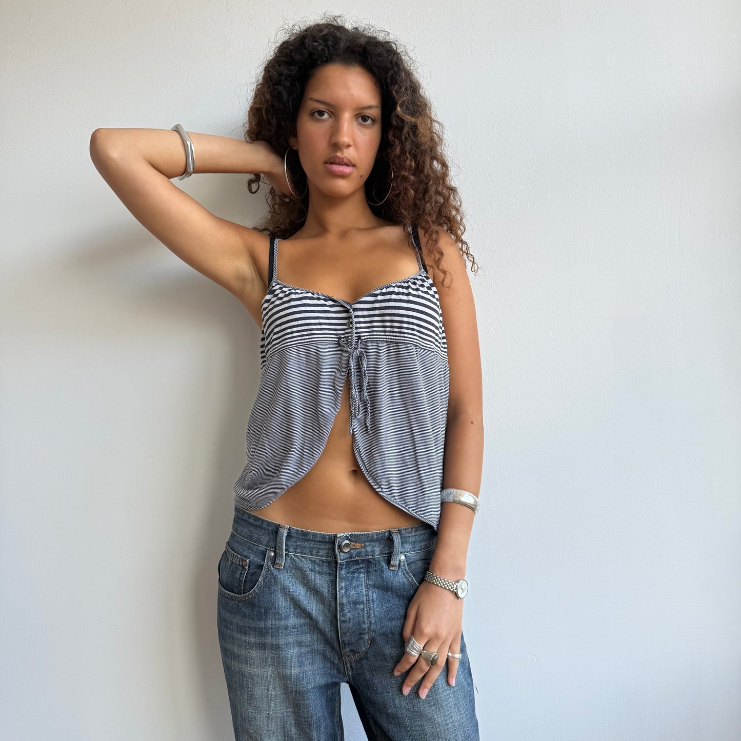 Cop Copine stripe open front top - Size S
