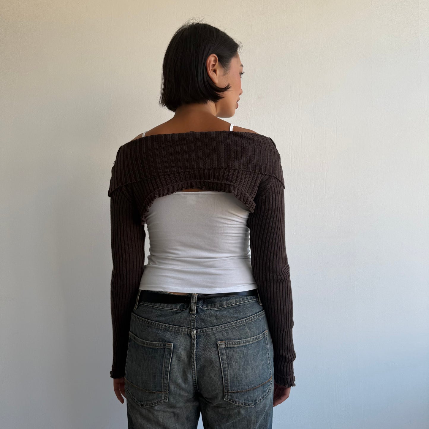 Cop Copine brown bolero knit - Size S