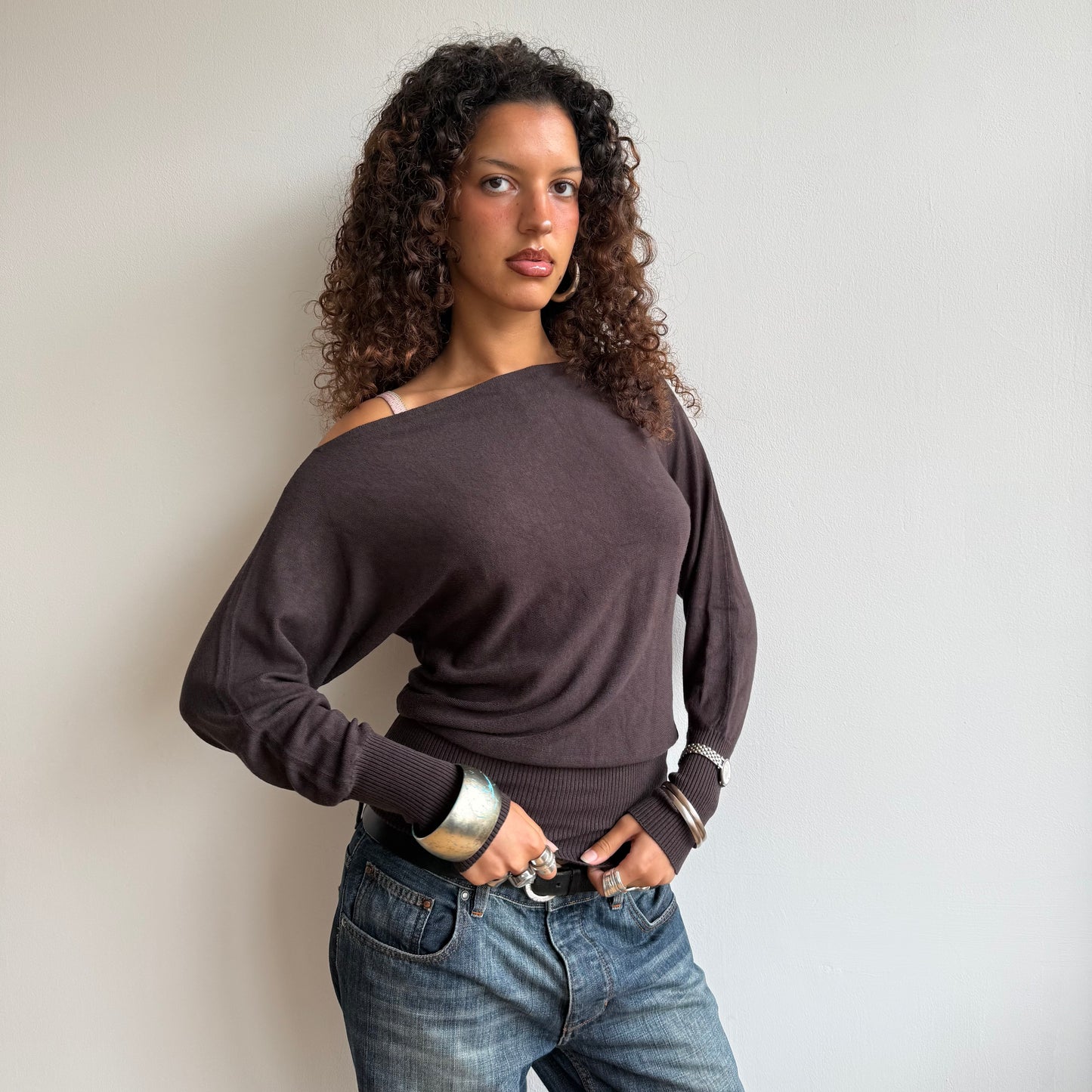 Brown slouchy knit - Size S