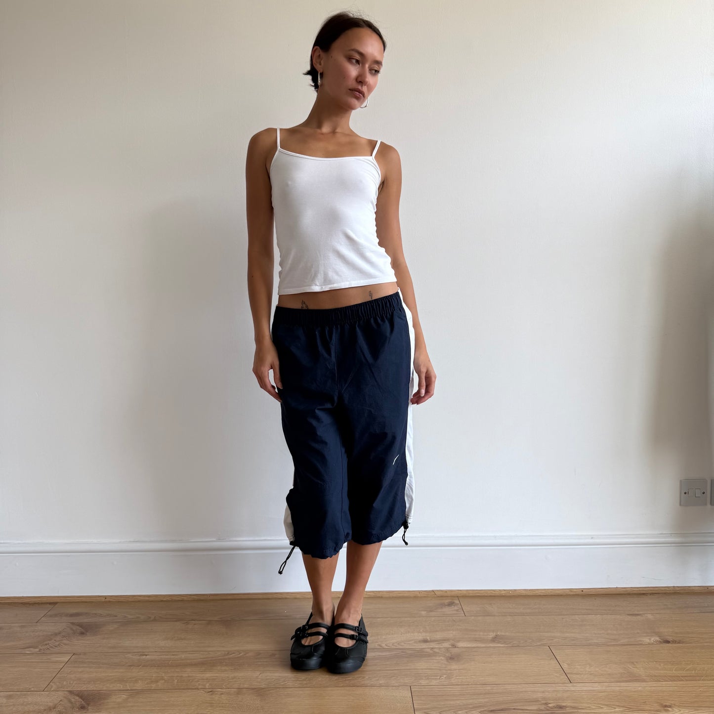 Navy + White Nike capris - Size S + M