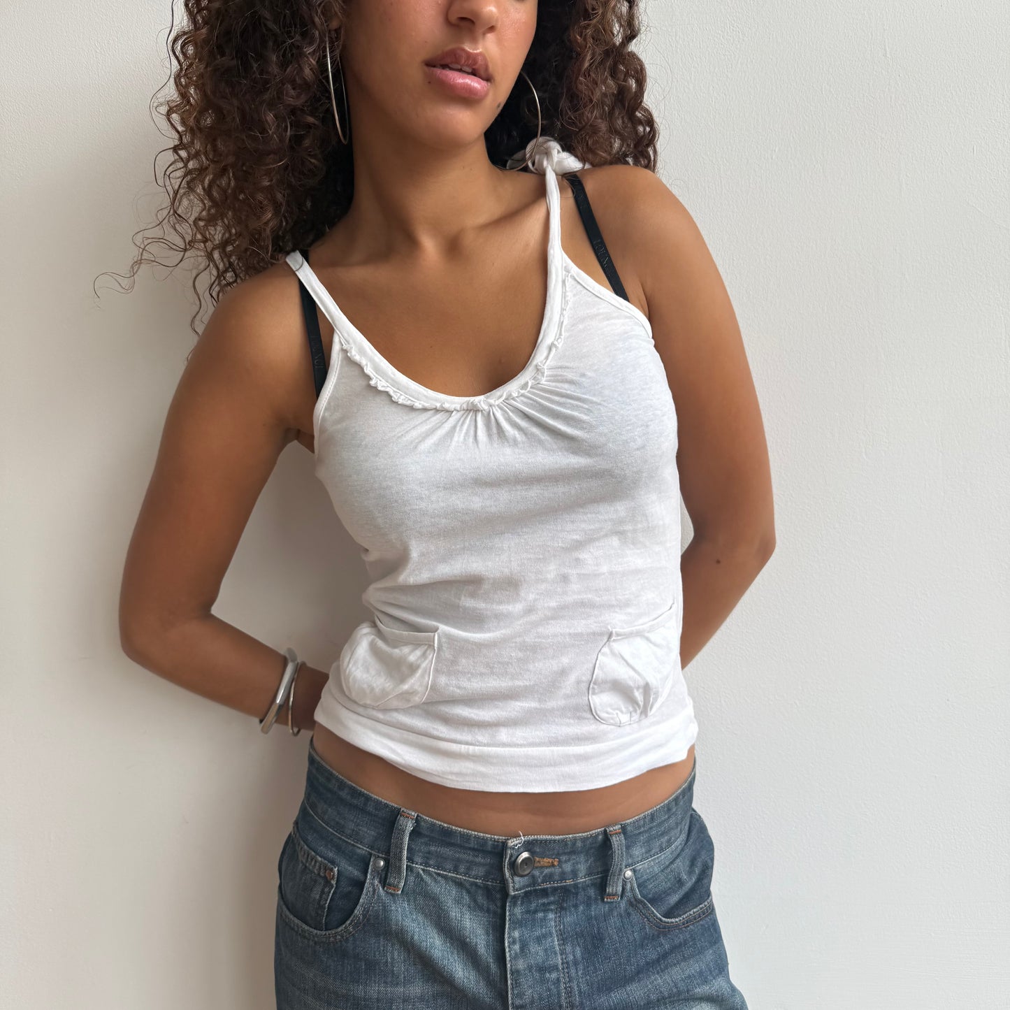 White tie shoulder cami - Size XS