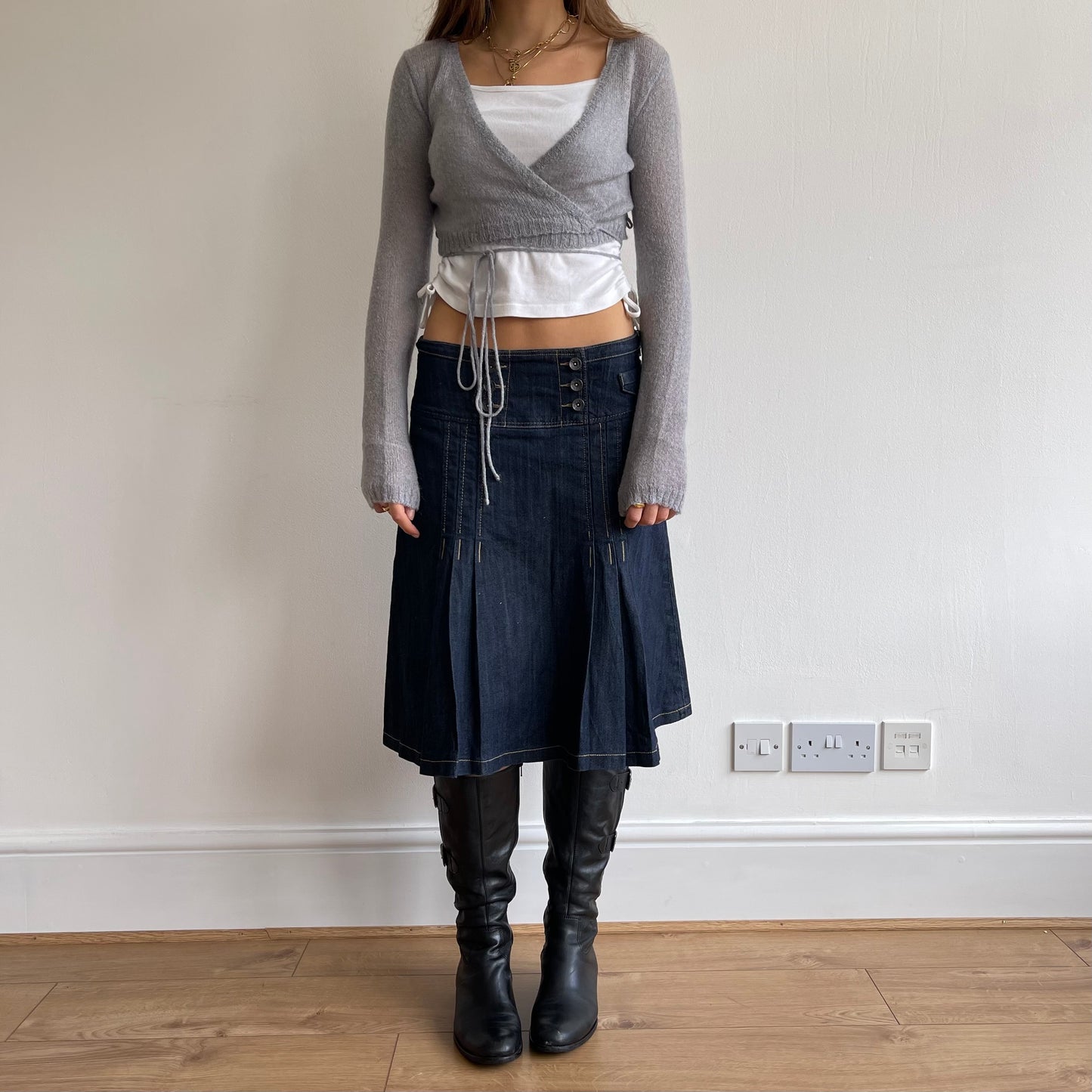 Grey ballet wrap cardigan - Size S/M