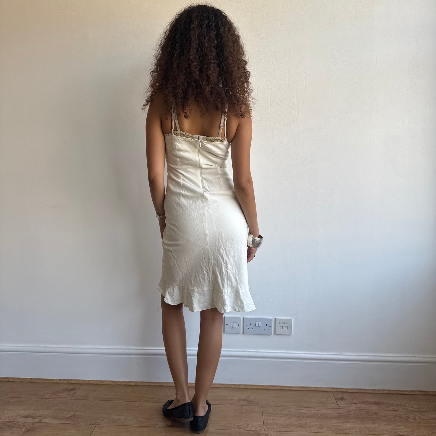 Cream milkmaid dress - Size S