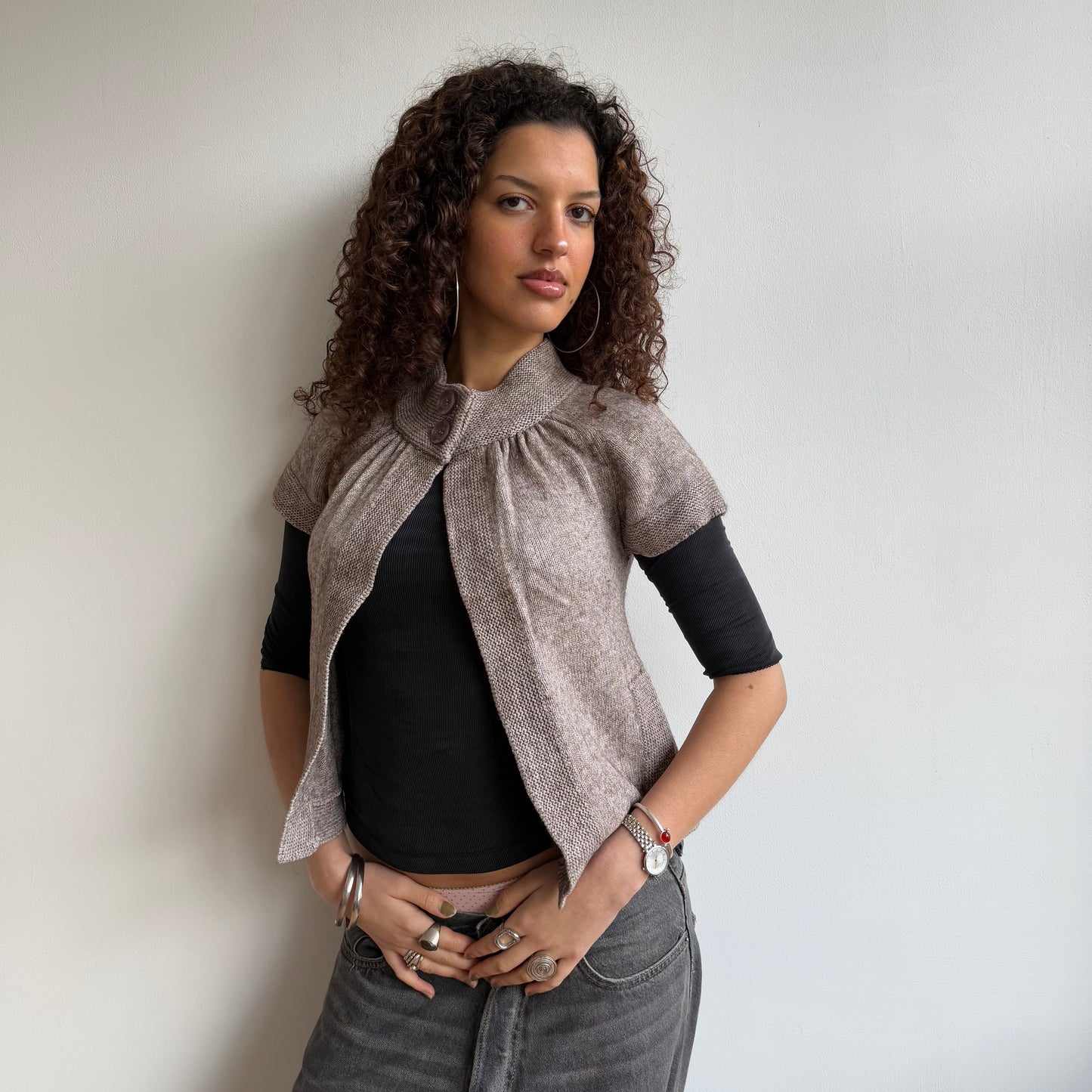 Brown knit Cardi - Size S